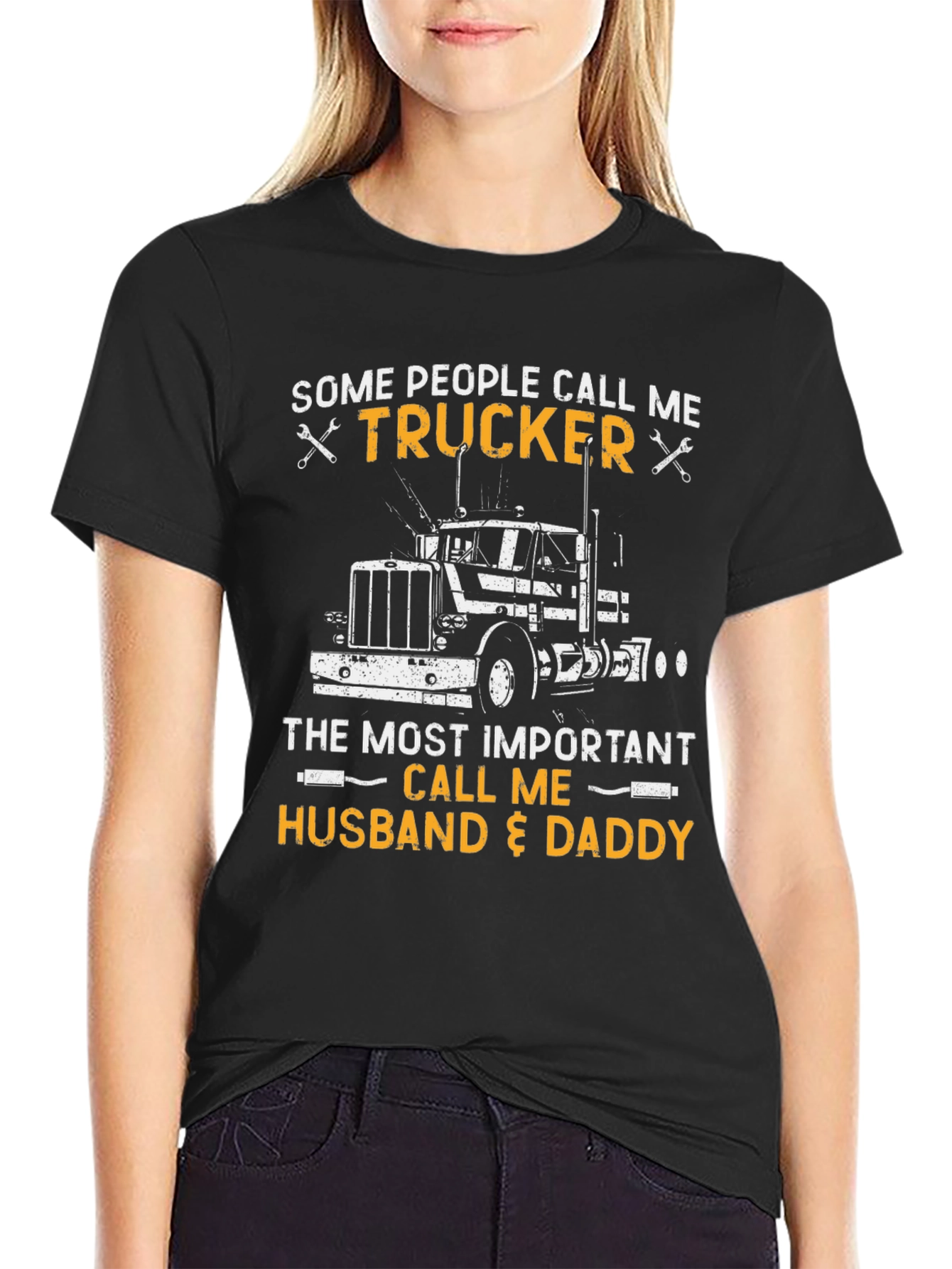 Trucker Husband & Daddy Graphic T-Shirt