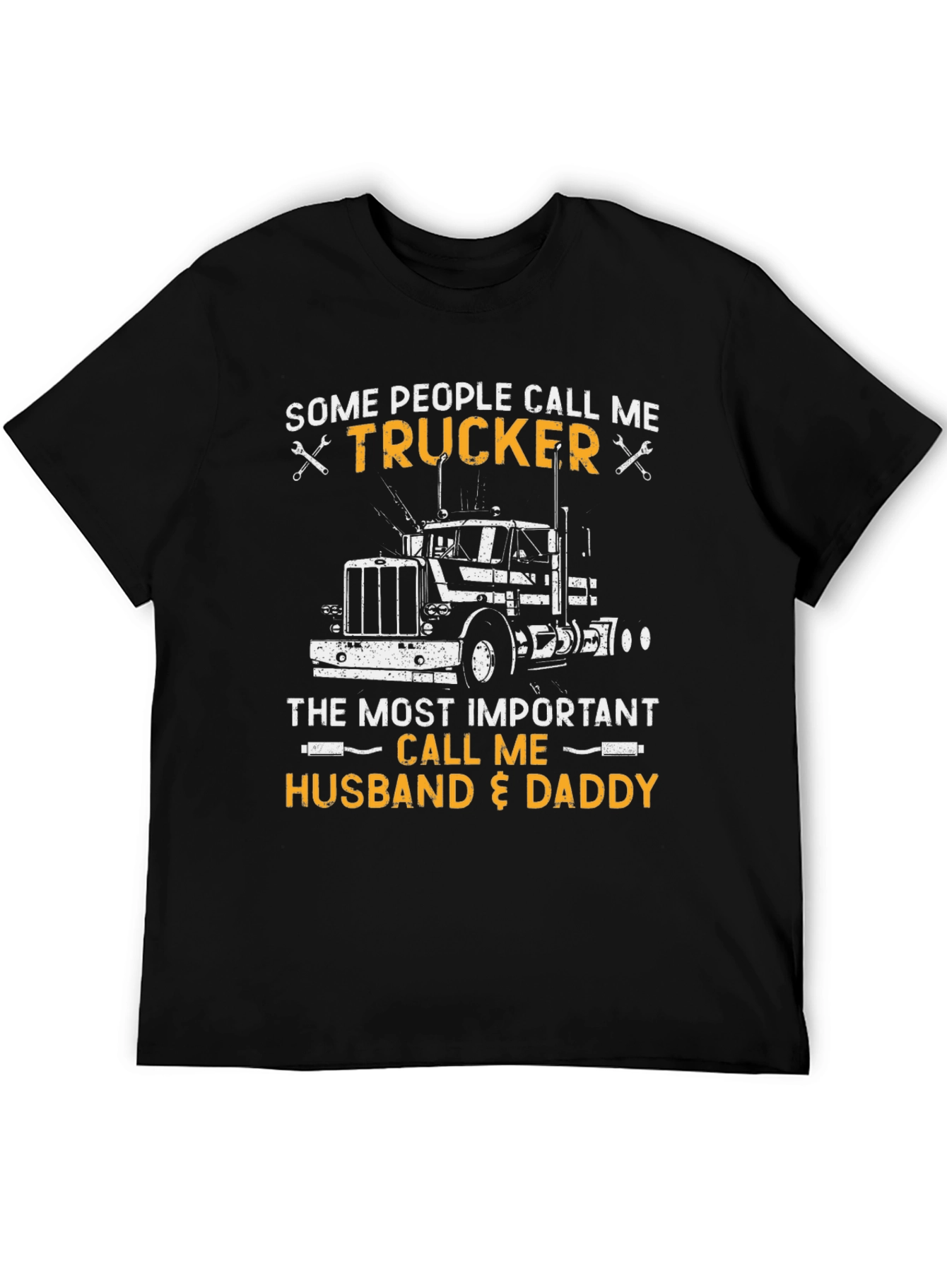 Trucker Husband & Daddy Graphic T-Shirt