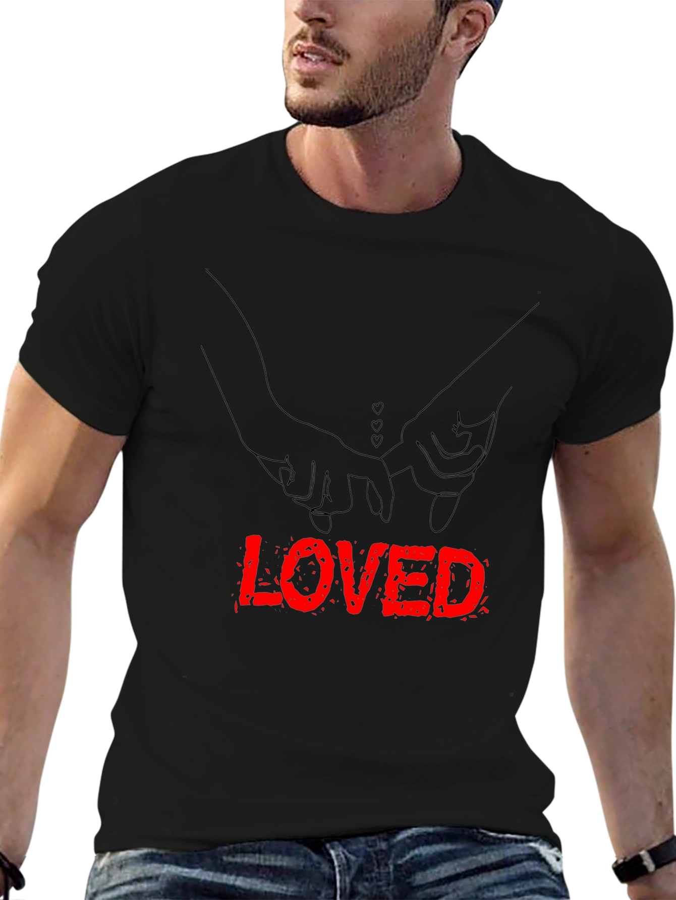 Loved Hands Graphic Tee - Black