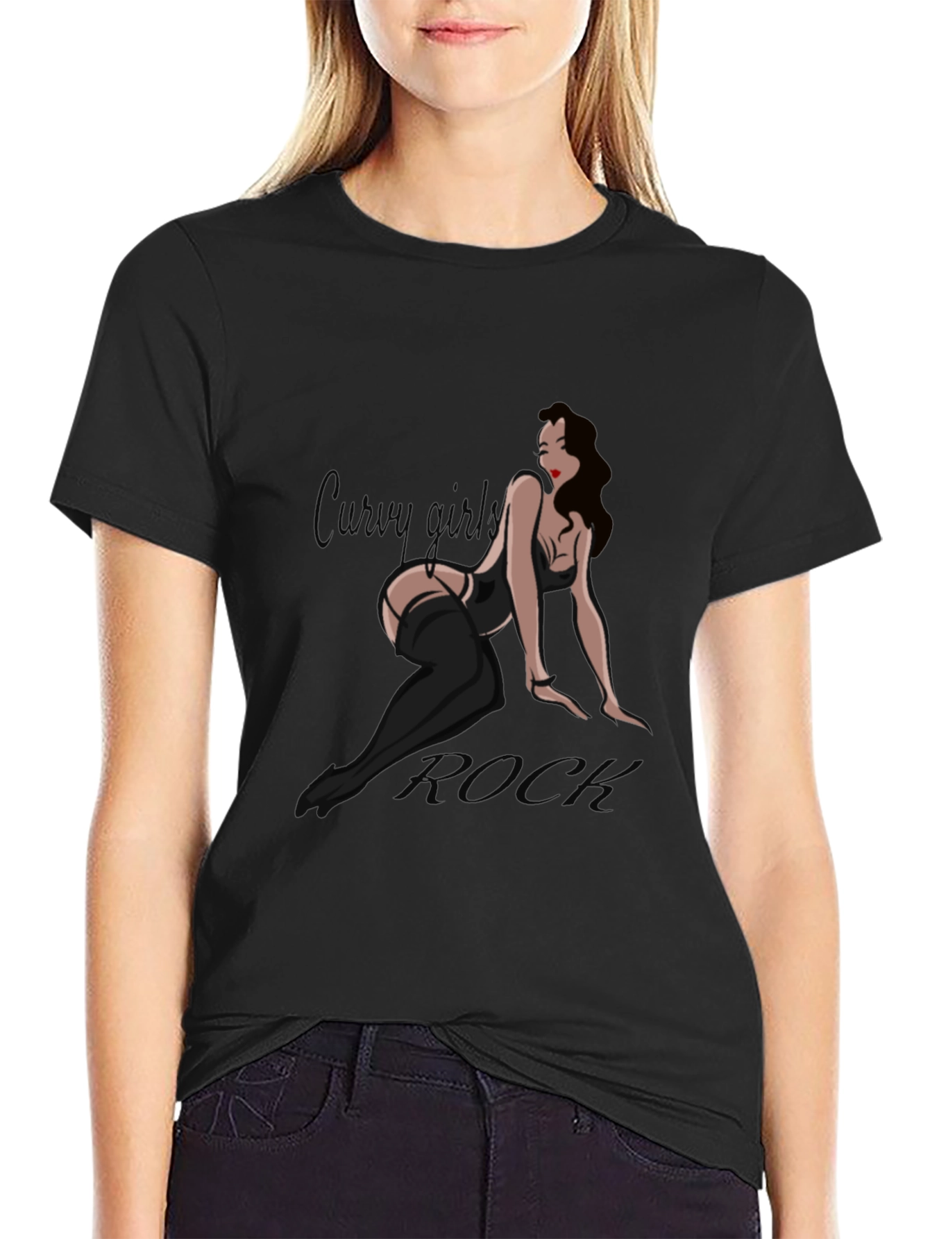 Curvy Girl Rock Graphic Tee