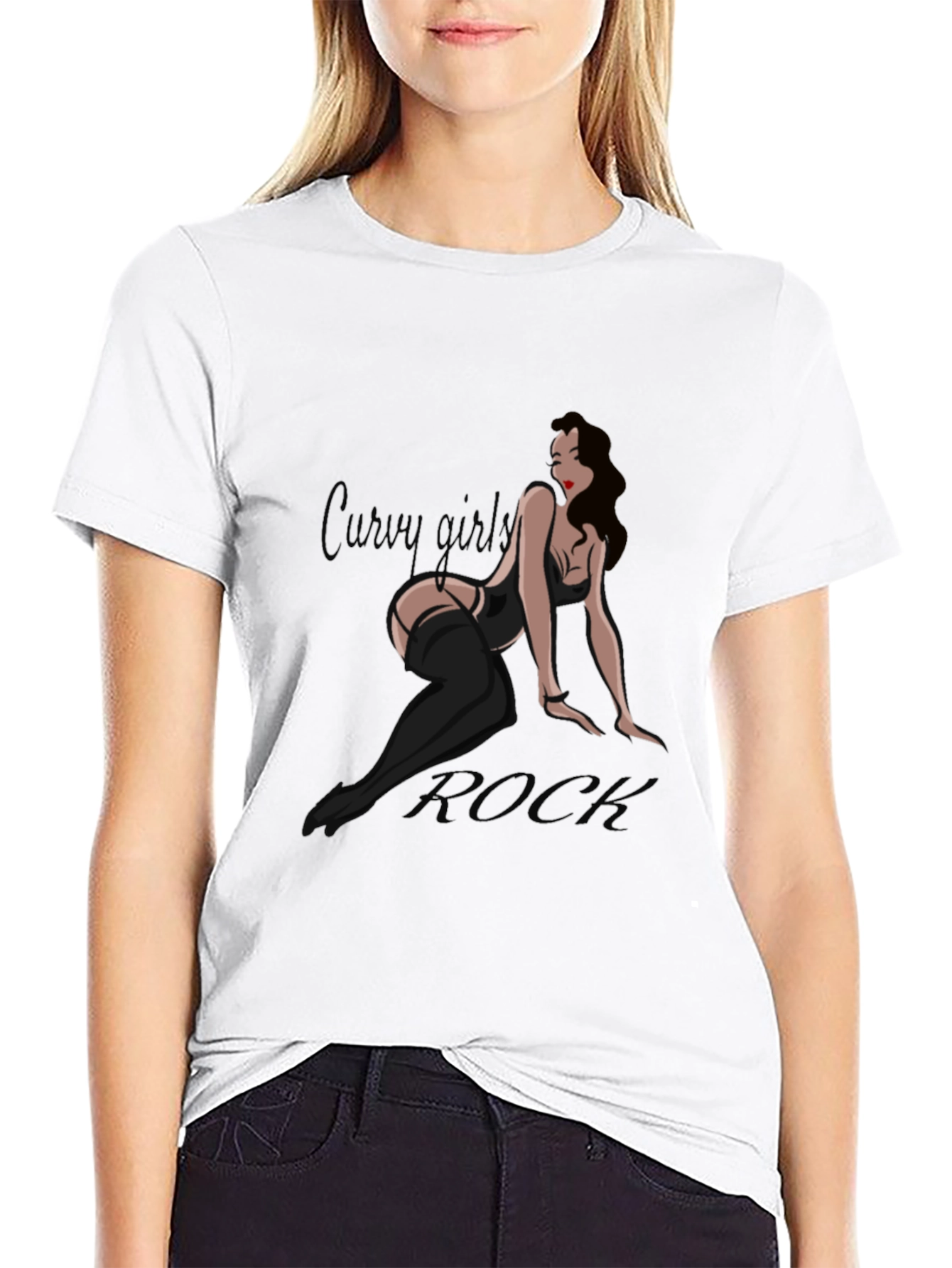 Curvy Girl Rock Graphic Tee