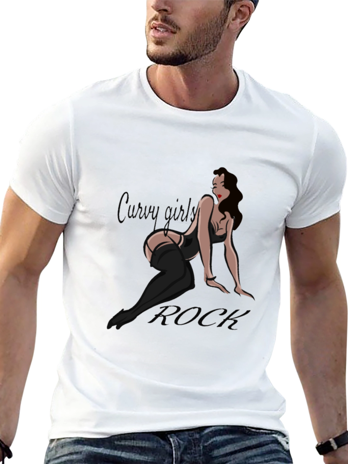 Curvy Girl Rock Graphic Tee