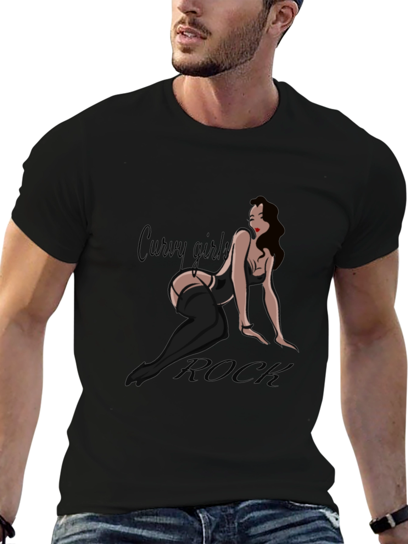 Curvy Girl Rock Graphic Tee