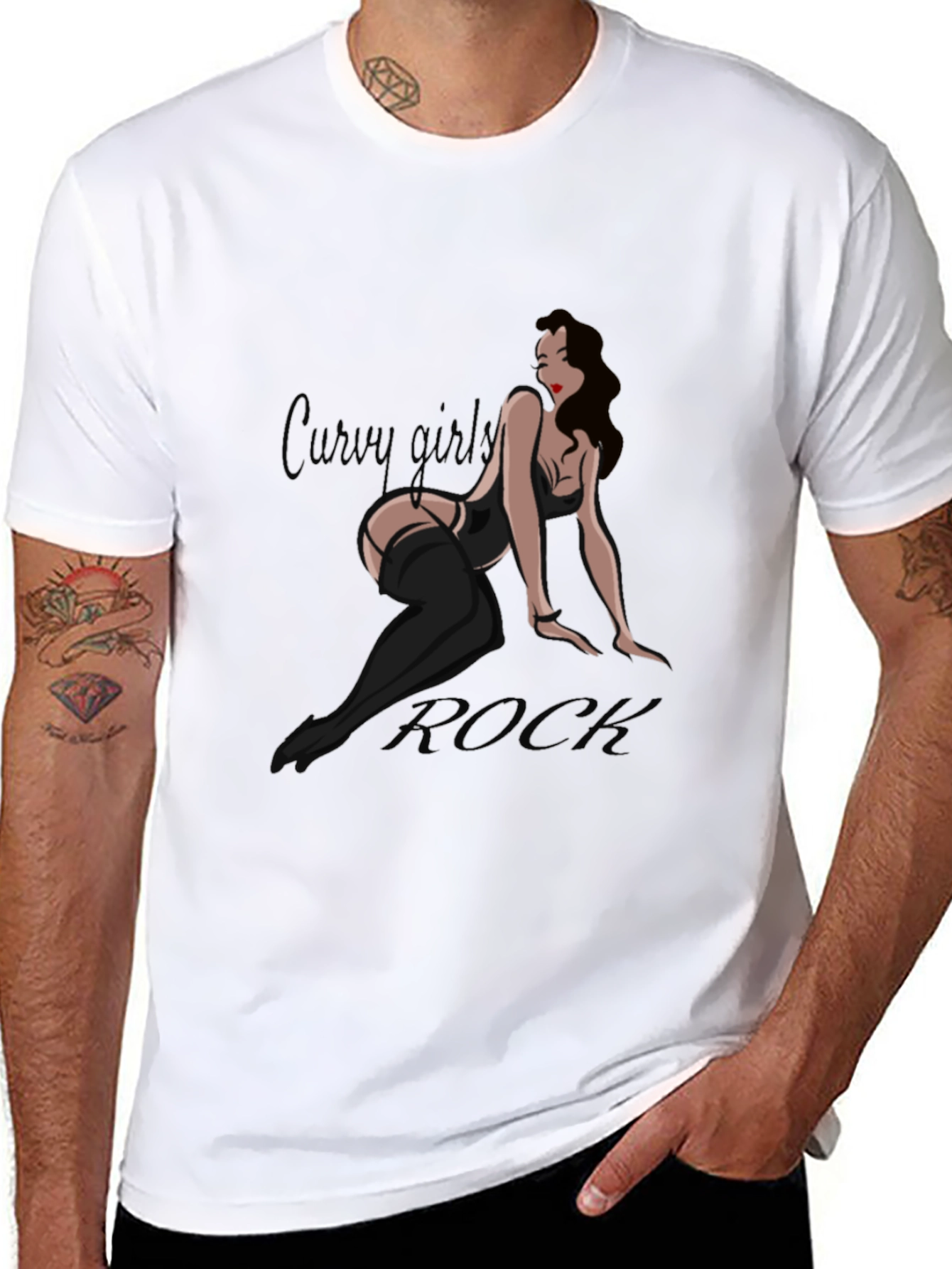 Curvy Girl Rock Graphic Tee