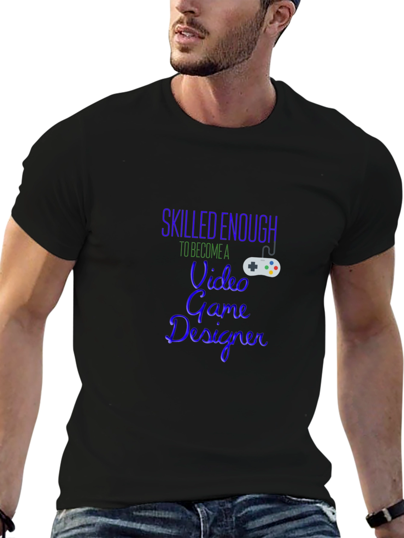 Skilled Enough Video Game Designer Black T-Shirt