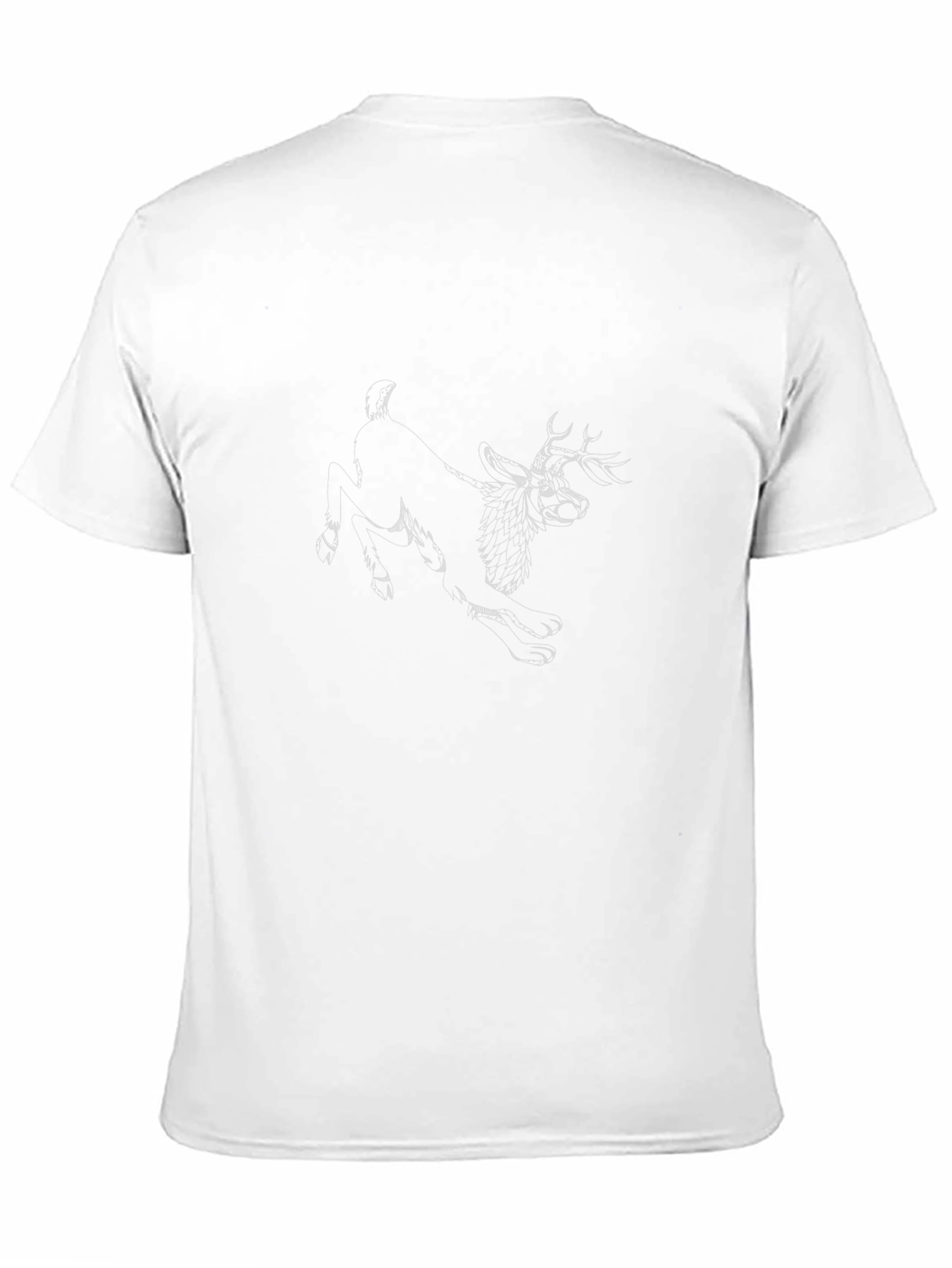 Black T-Shirt with Abstract Animal Design