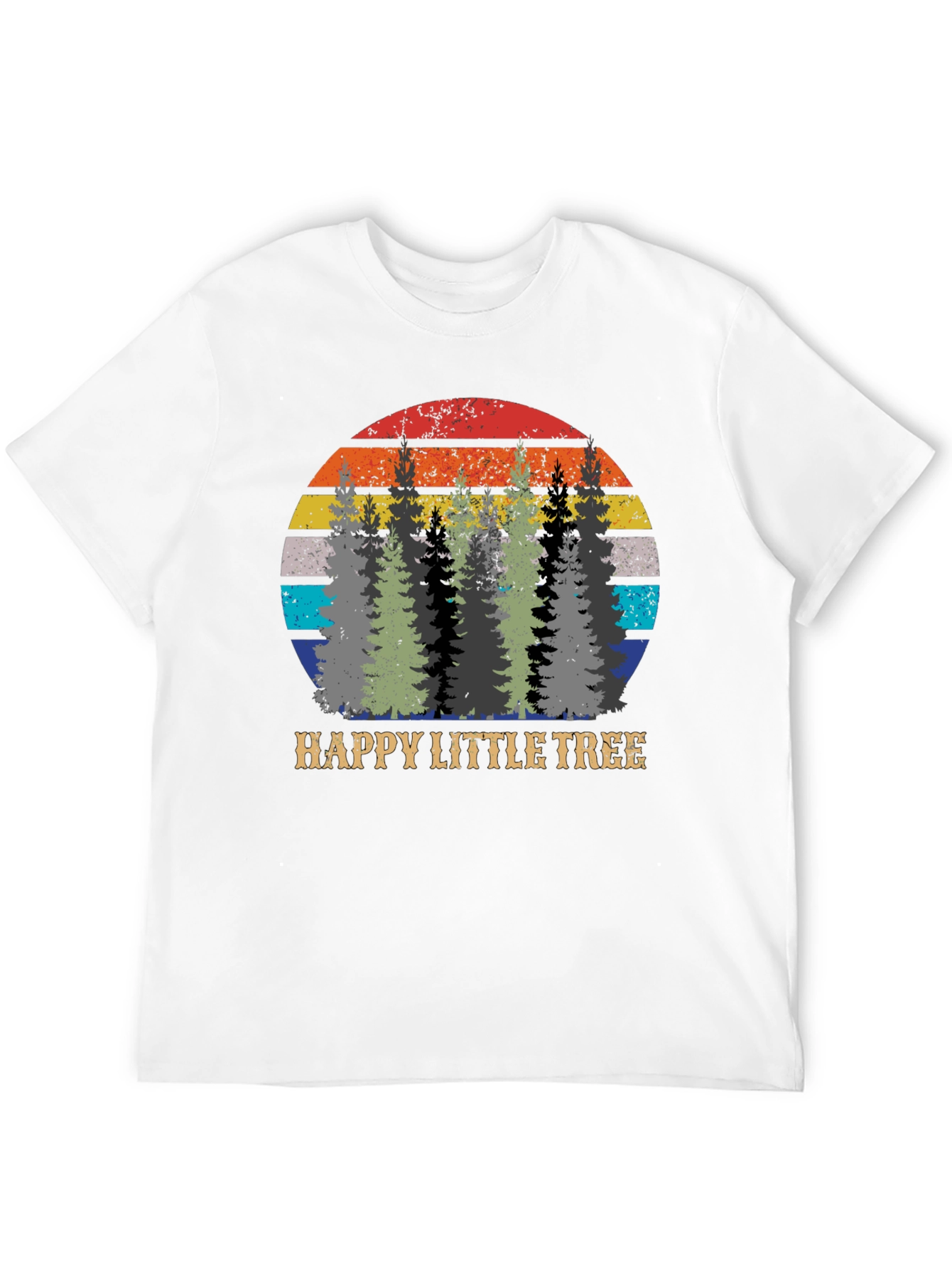 Happy Little Tree Retro Sunset Graphic Tee