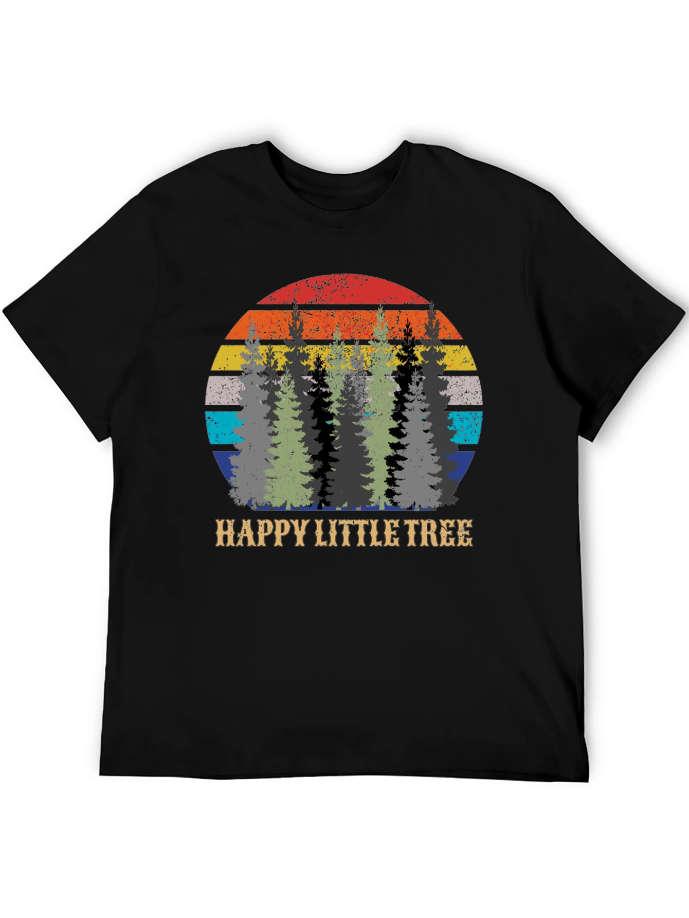 Happy Little Tree Retro Sunset Graphic Tee