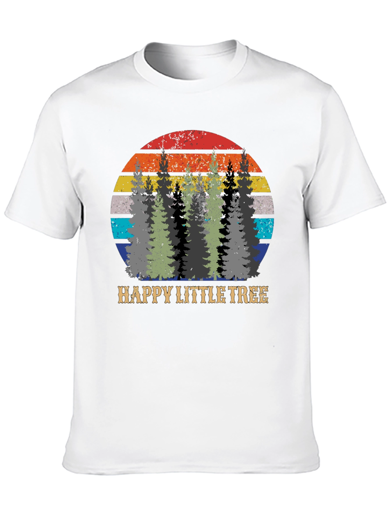 Happy Little Tree Retro Sunset Graphic Tee
