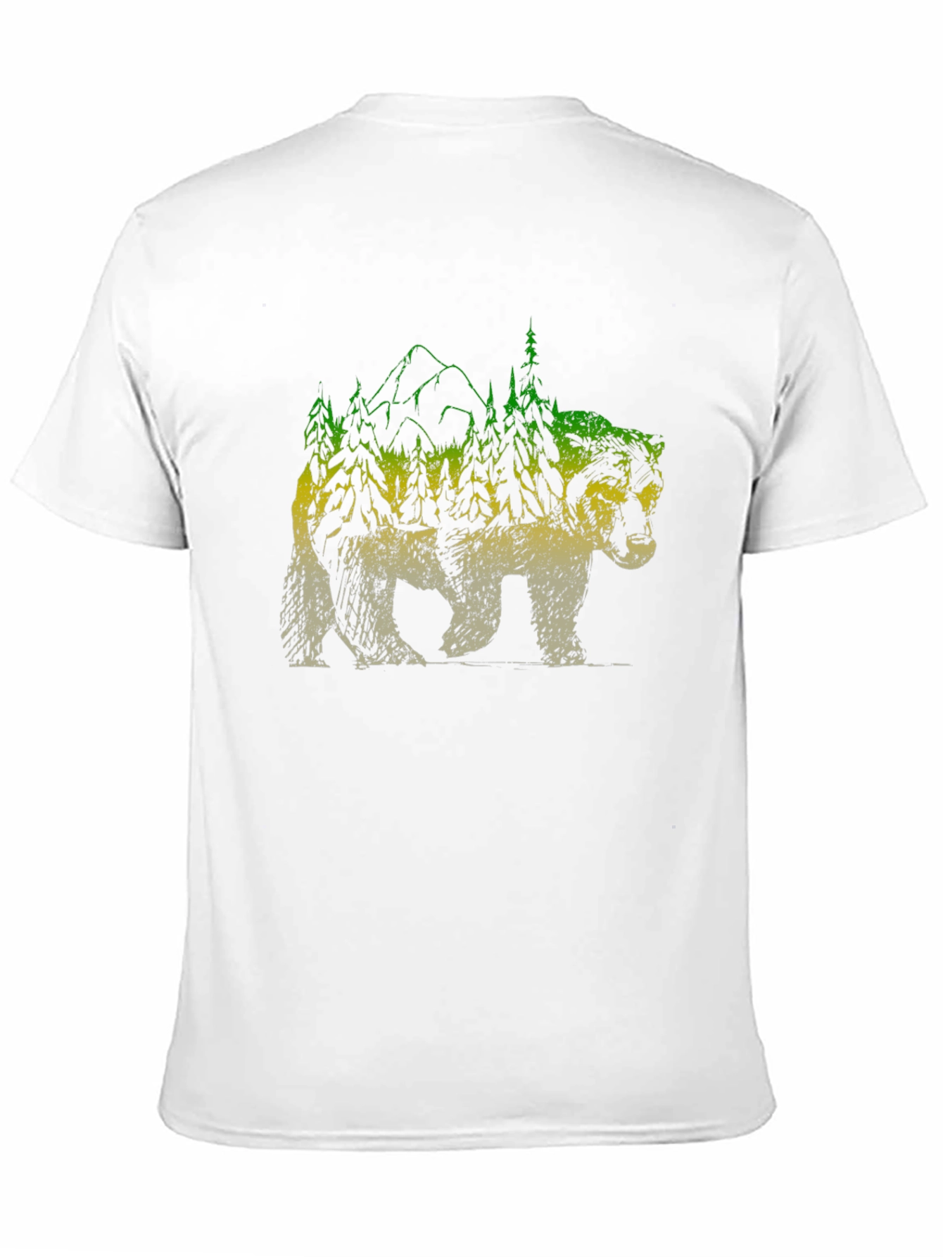 Nature Bear Graphic Tee - Mens Black T-Shirt