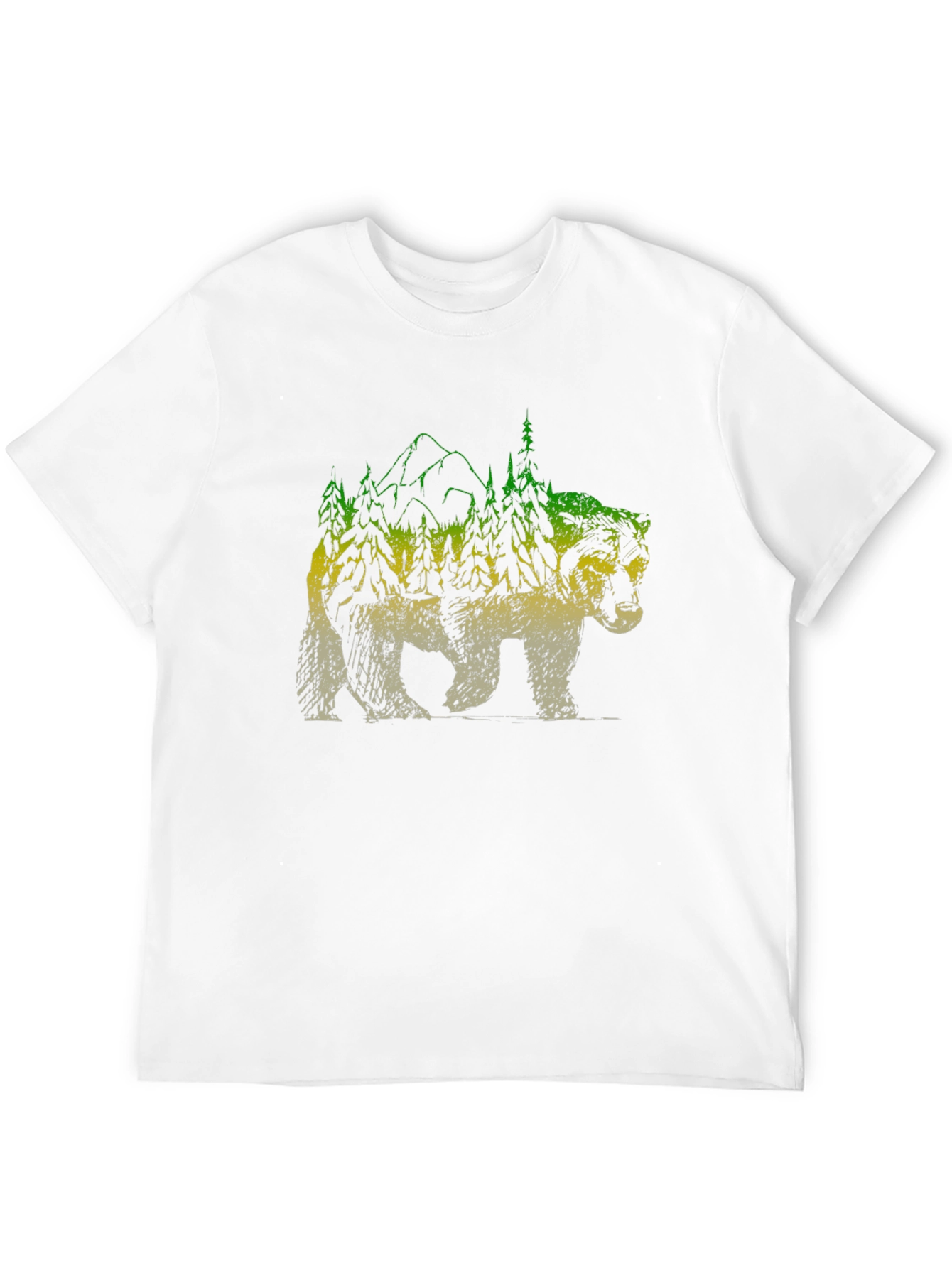 Nature Bear Graphic Tee - Mens Black T-Shirt