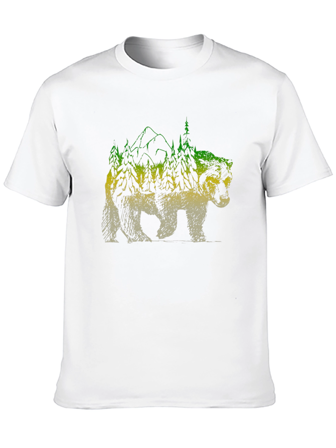Nature Bear Graphic Tee - Mens Black T-Shirt