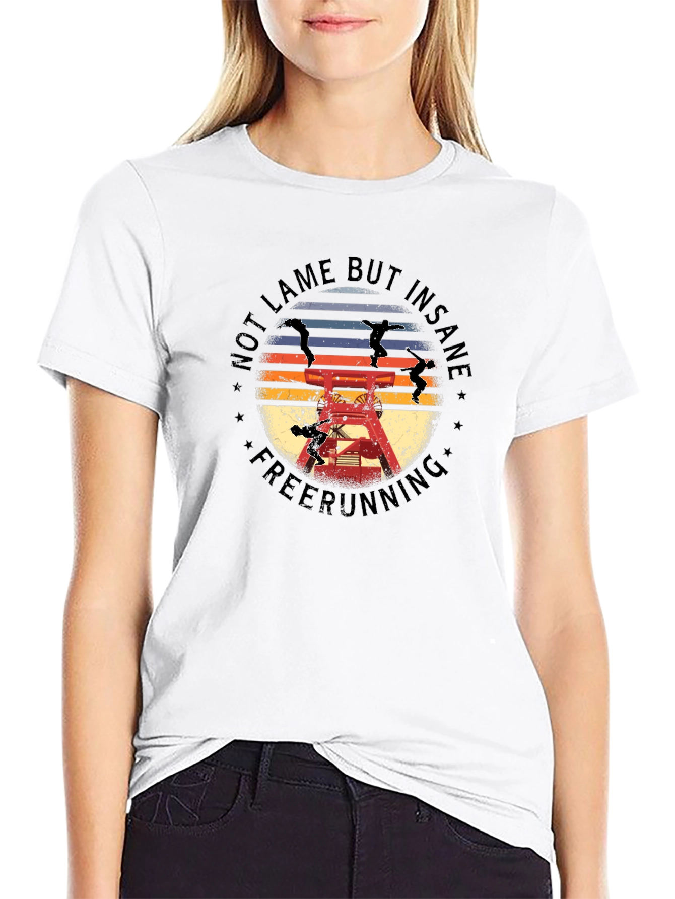 Not Lame But Insane Freerunning Black T-Shirt