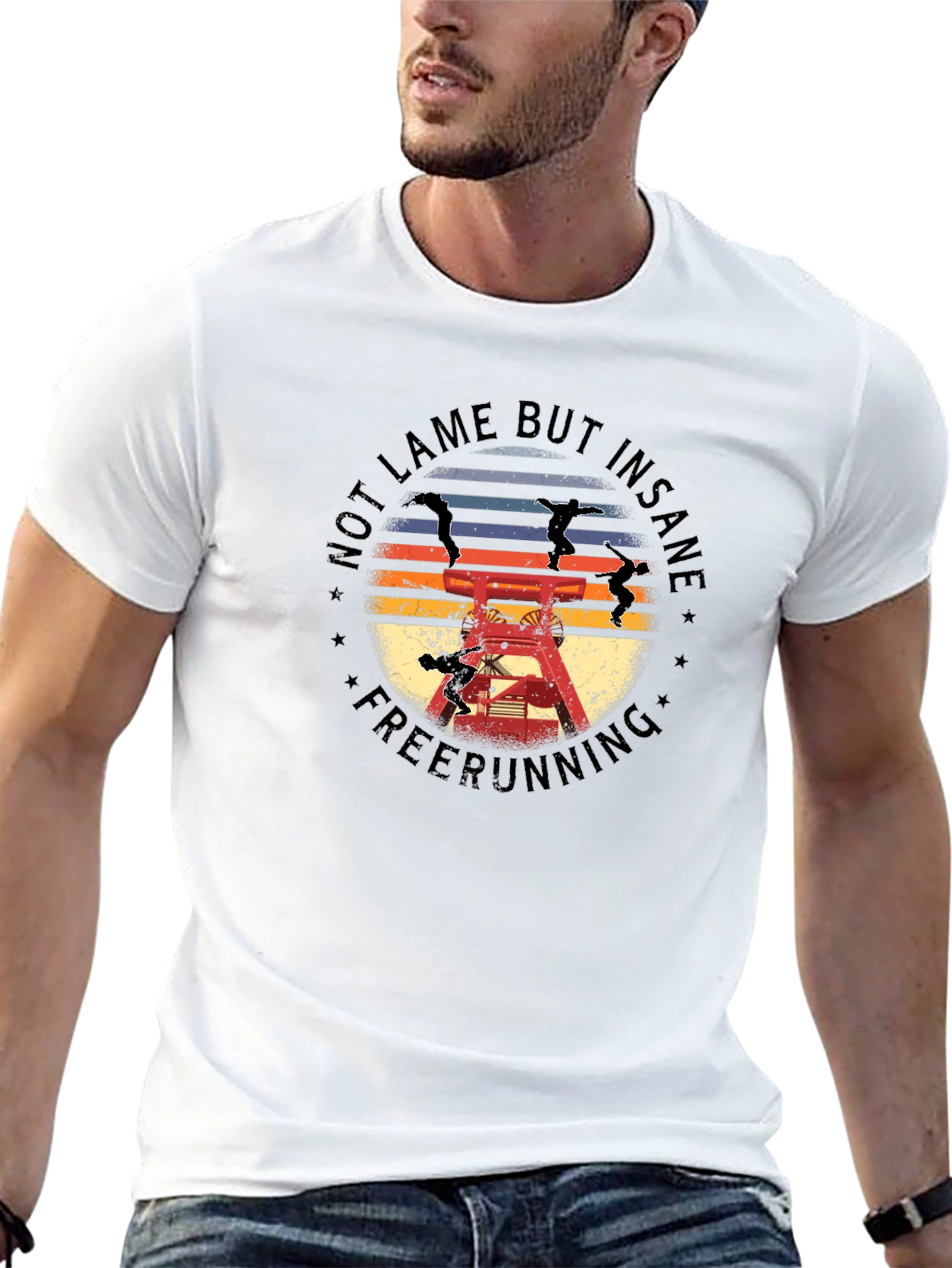 Not Lame But Insane Freerunning Black T-Shirt