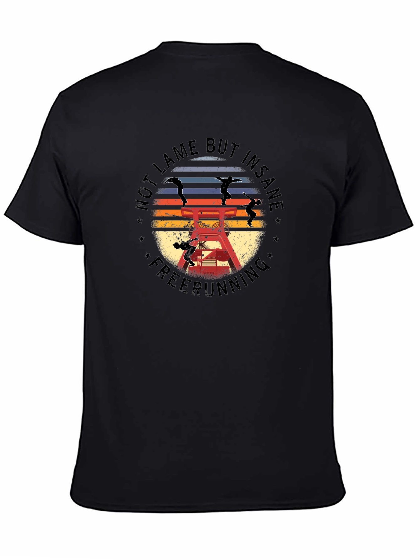 Not Lame But Insane Freerunning Black T-Shirt