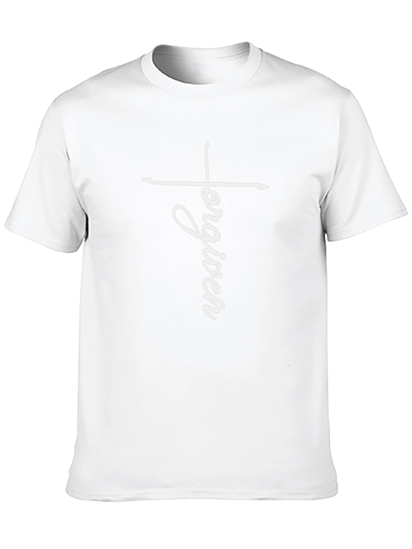 Forgiven Cross Graphic Tee - Black Casual T-Shirt