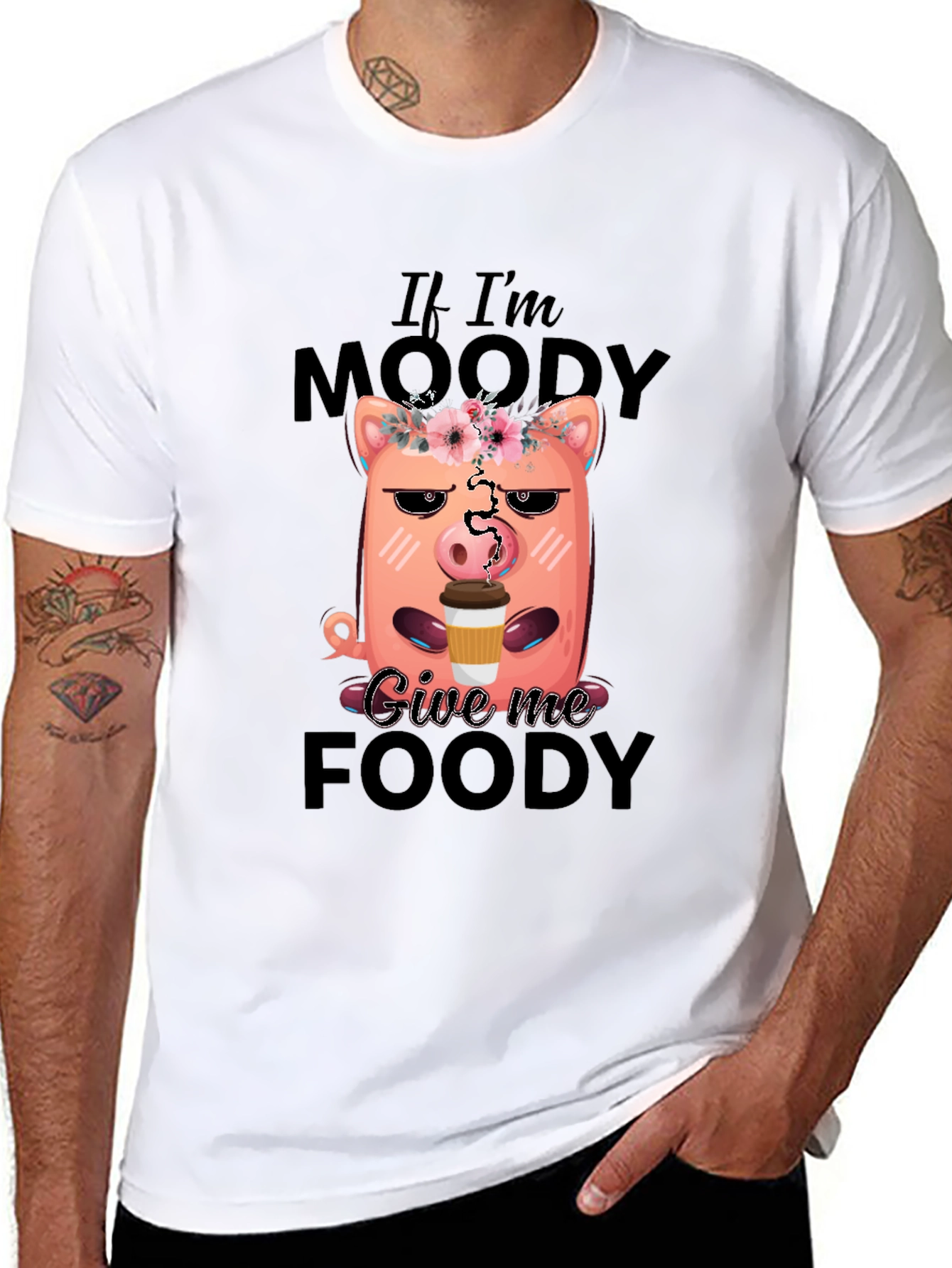 Moody Pig Coffee Graphic Tee