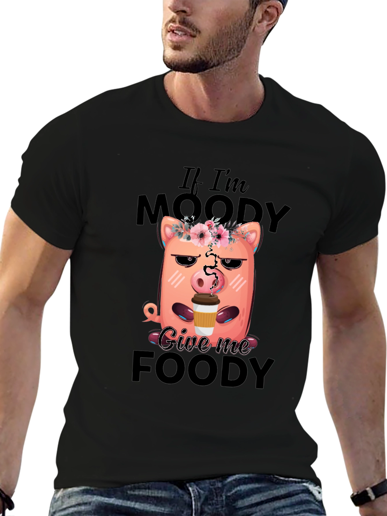 Moody Pig Coffee Graphic Tee