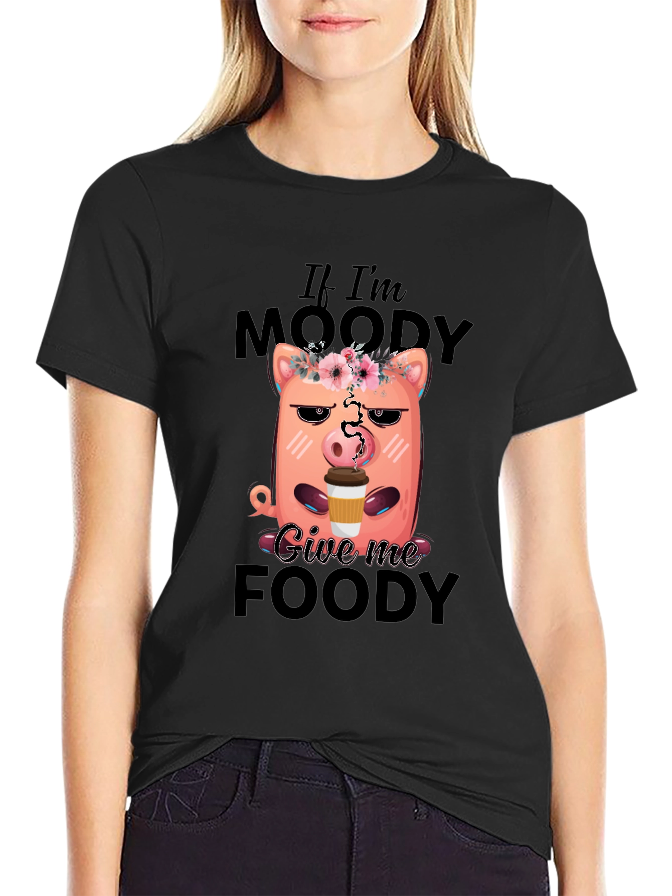 Moody Pig Coffee Graphic Tee