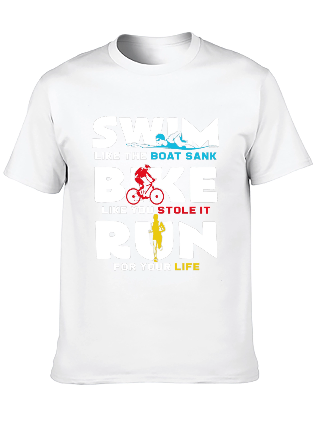 Swim Bike Run T-Shirt - Triathlon Training Tee