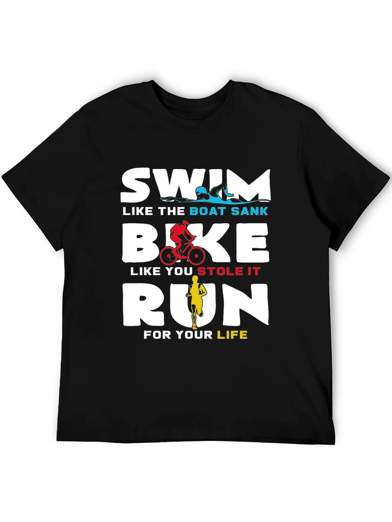 Swim Bike Run T-Shirt - Triathlon Training Tee