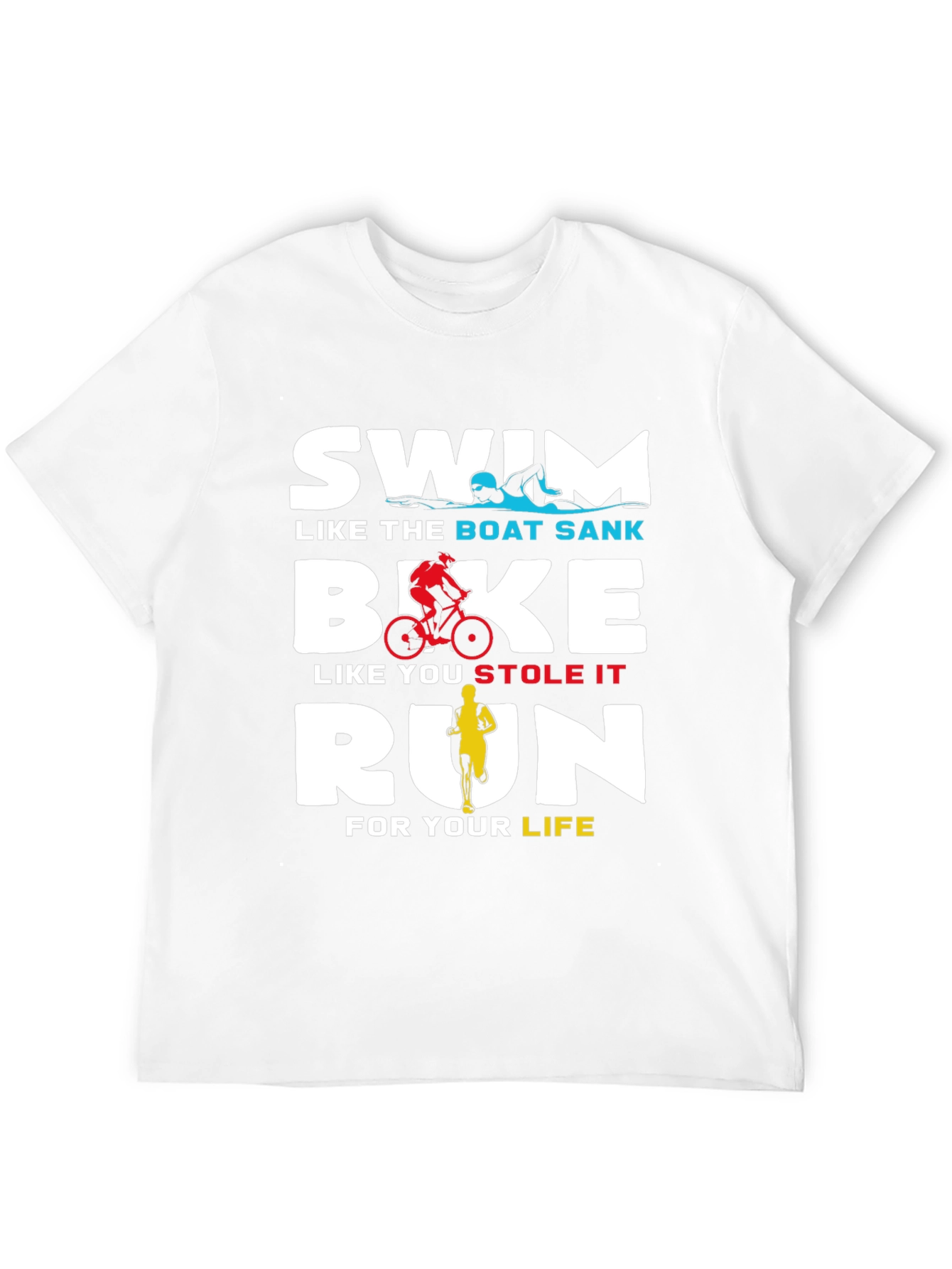 Swim Bike Run T-Shirt - Triathlon Training Tee