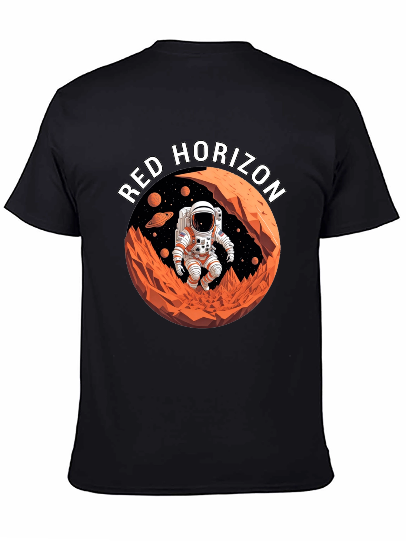 Red Horizon Astronaut T-Shirt - Space Adventure