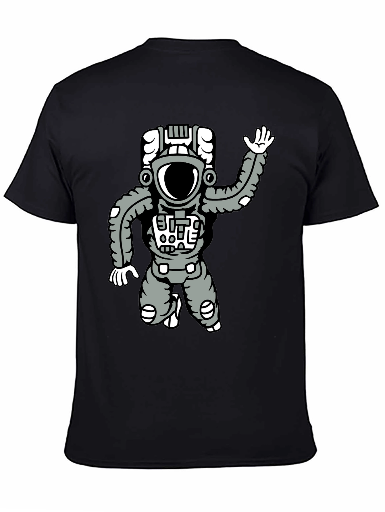 Astronaut Graphic Tee - Black Cotton Comfort