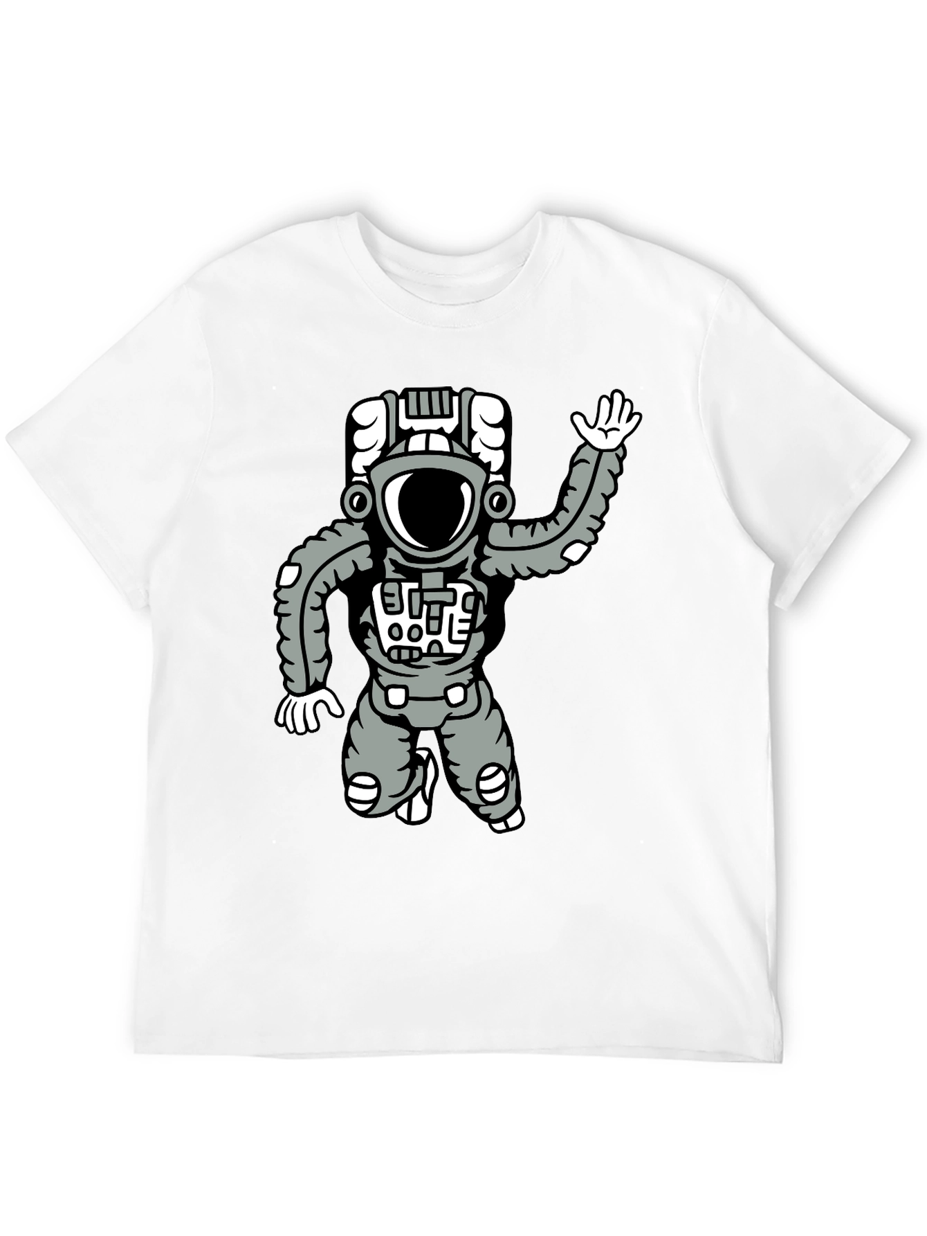 Astronaut Graphic Tee - Black Cotton Comfort