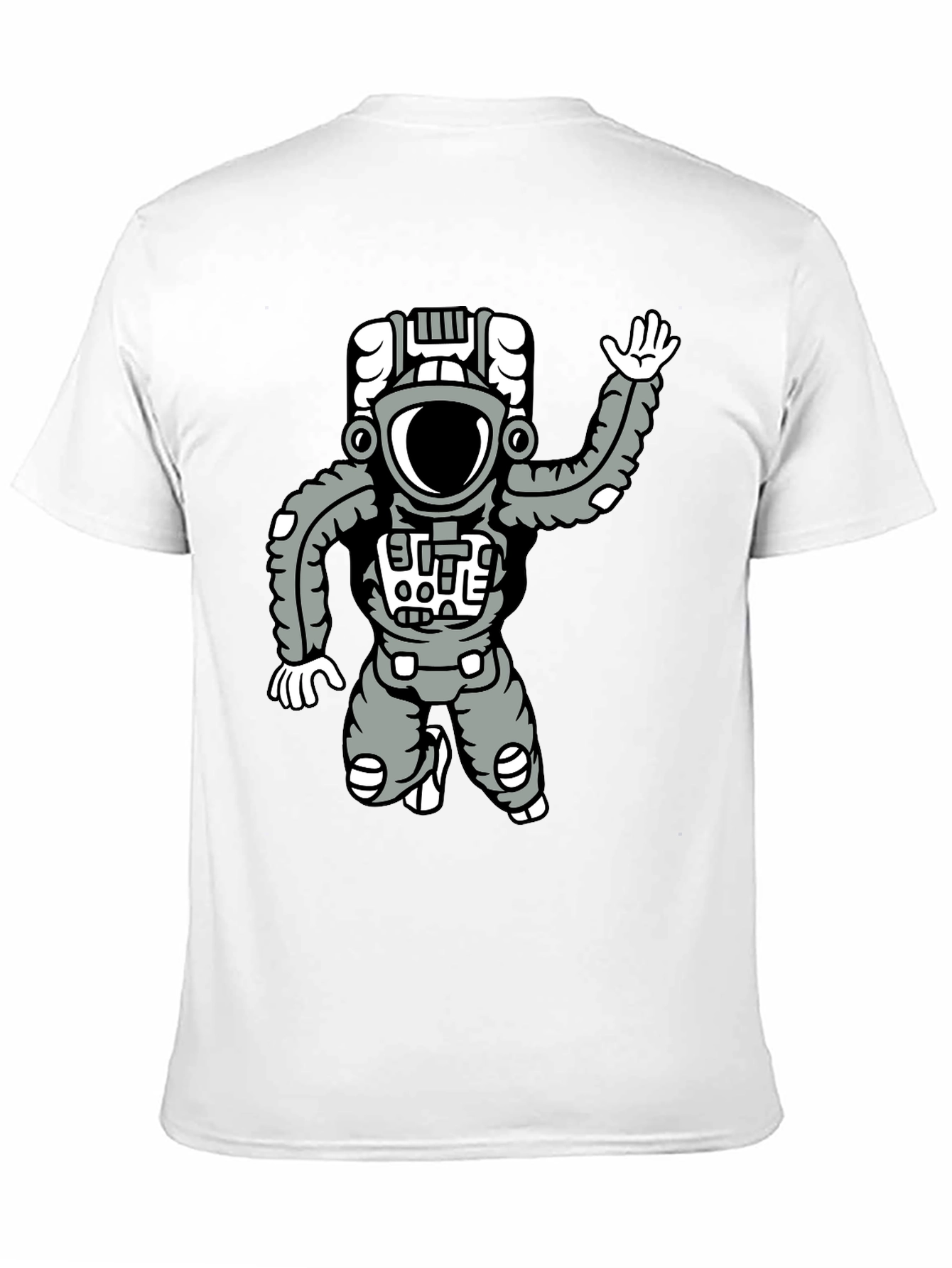 Astronaut Graphic Tee - Black Cotton Comfort
