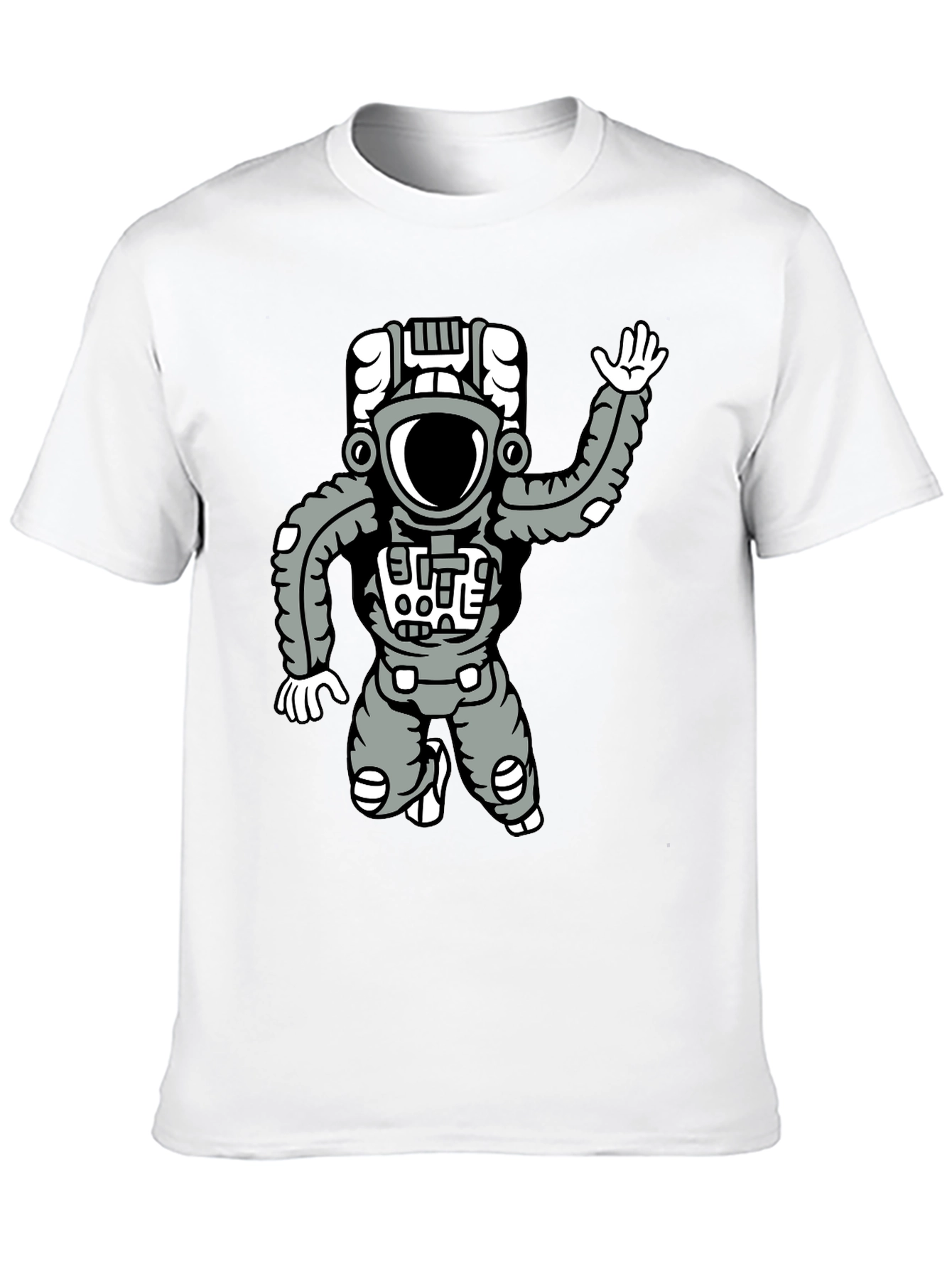 Astronaut Graphic Tee - Black Cotton Comfort