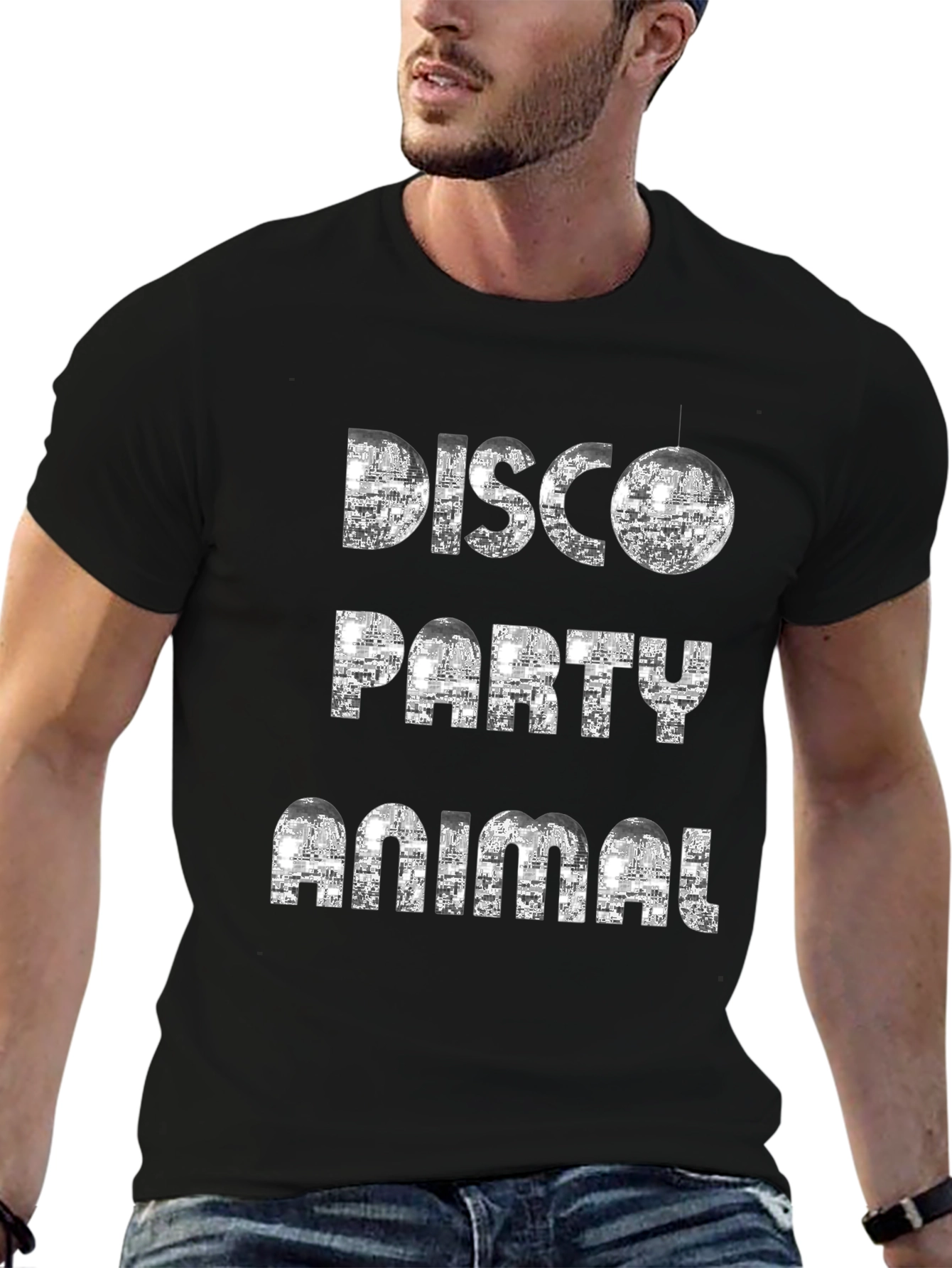 Disco Party Animal Graphic T-Shirt