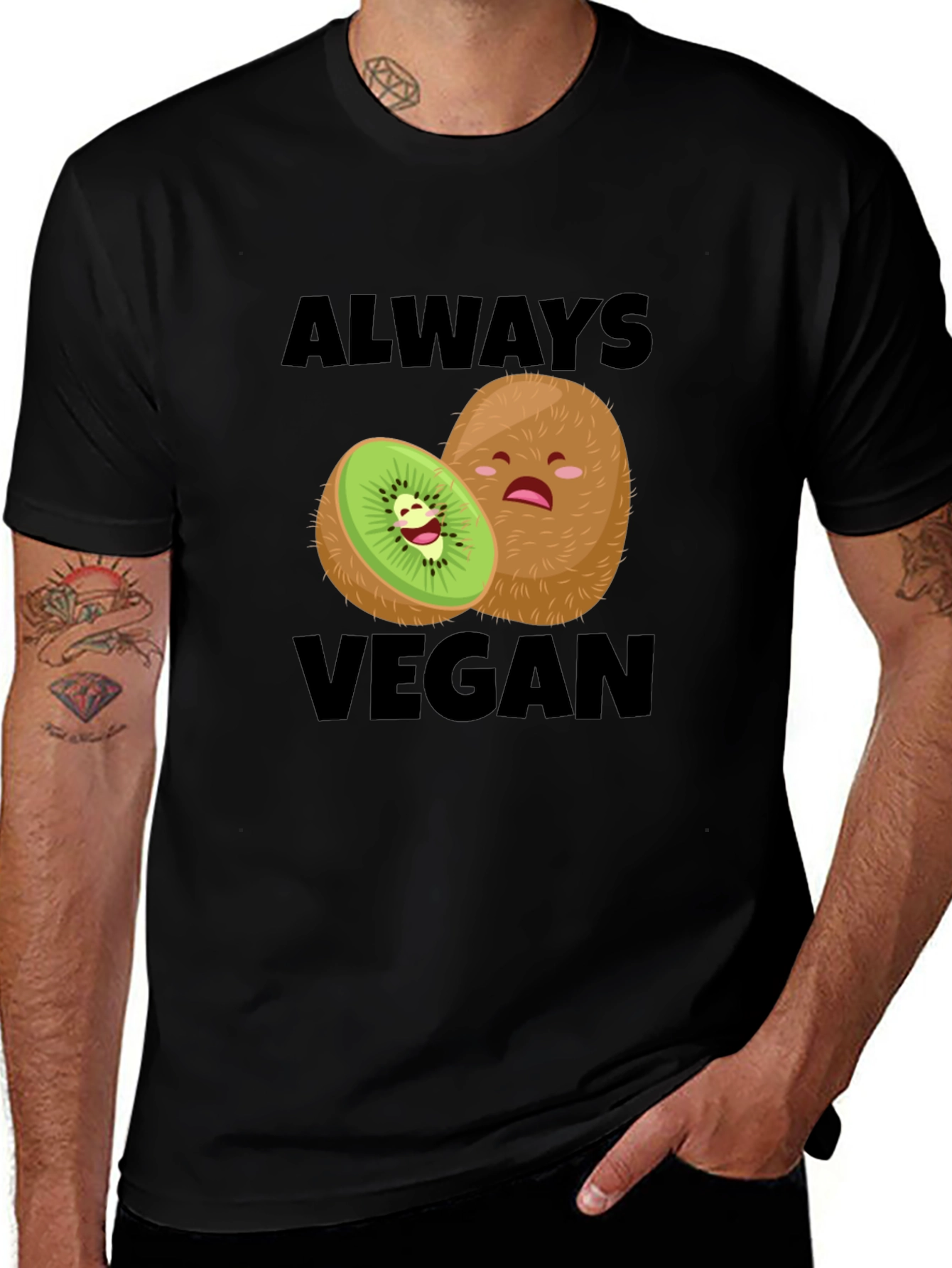 Always Vegan Kiwi T-Shirt Funny Vegan Tee