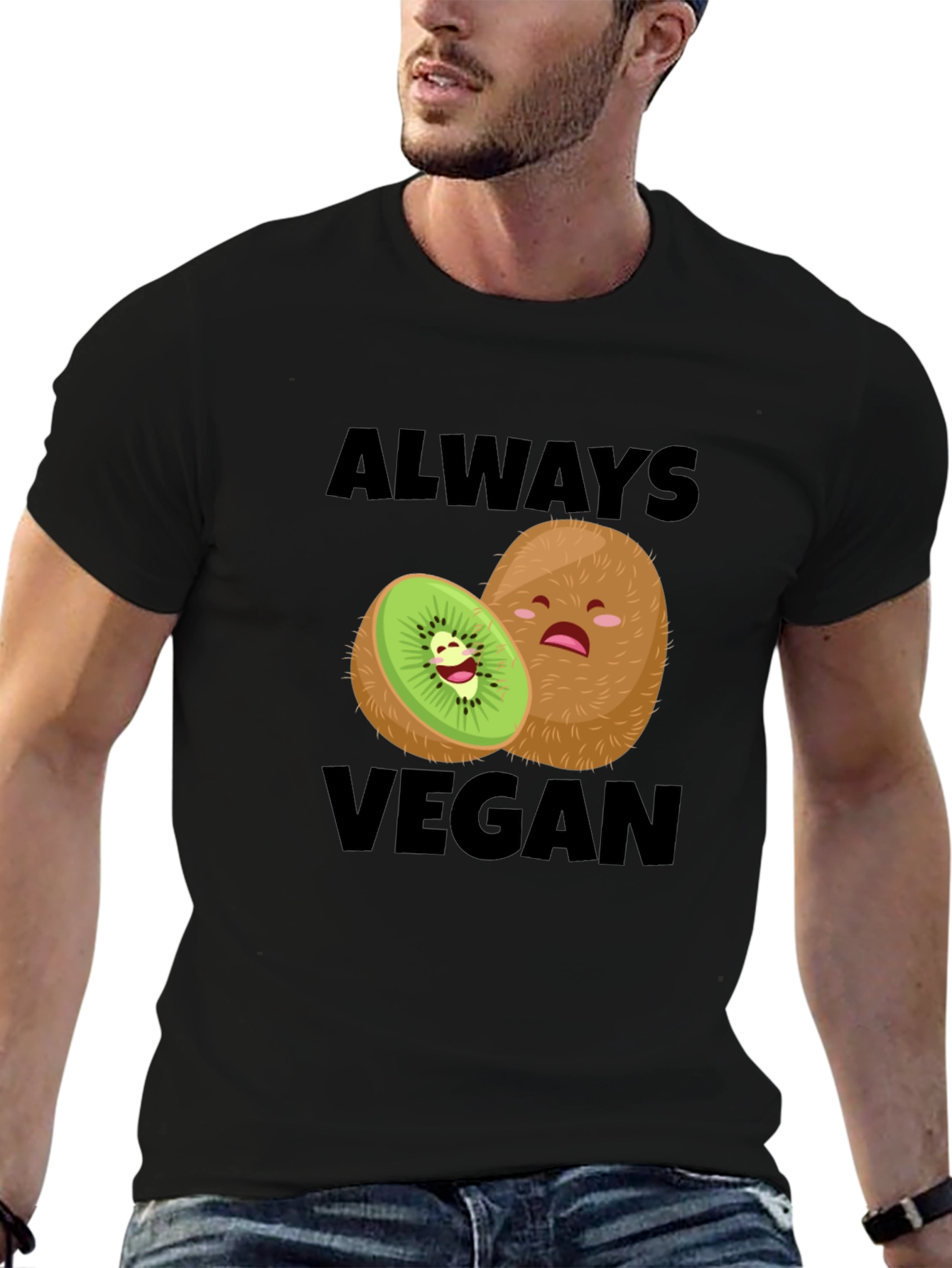 Always Vegan Kiwi T-Shirt Funny Vegan Tee