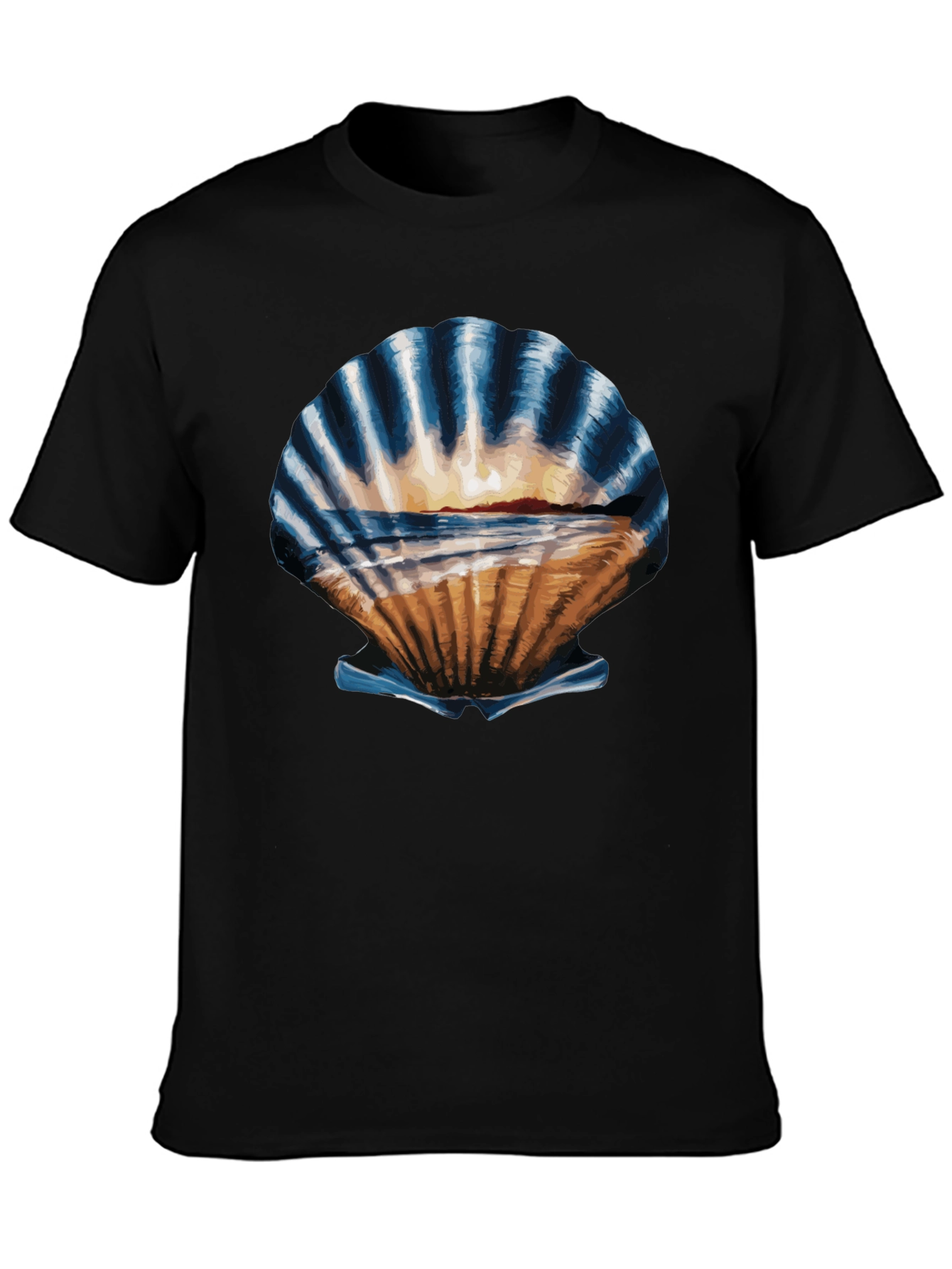 Seashell Beach Scene Graphic Tee