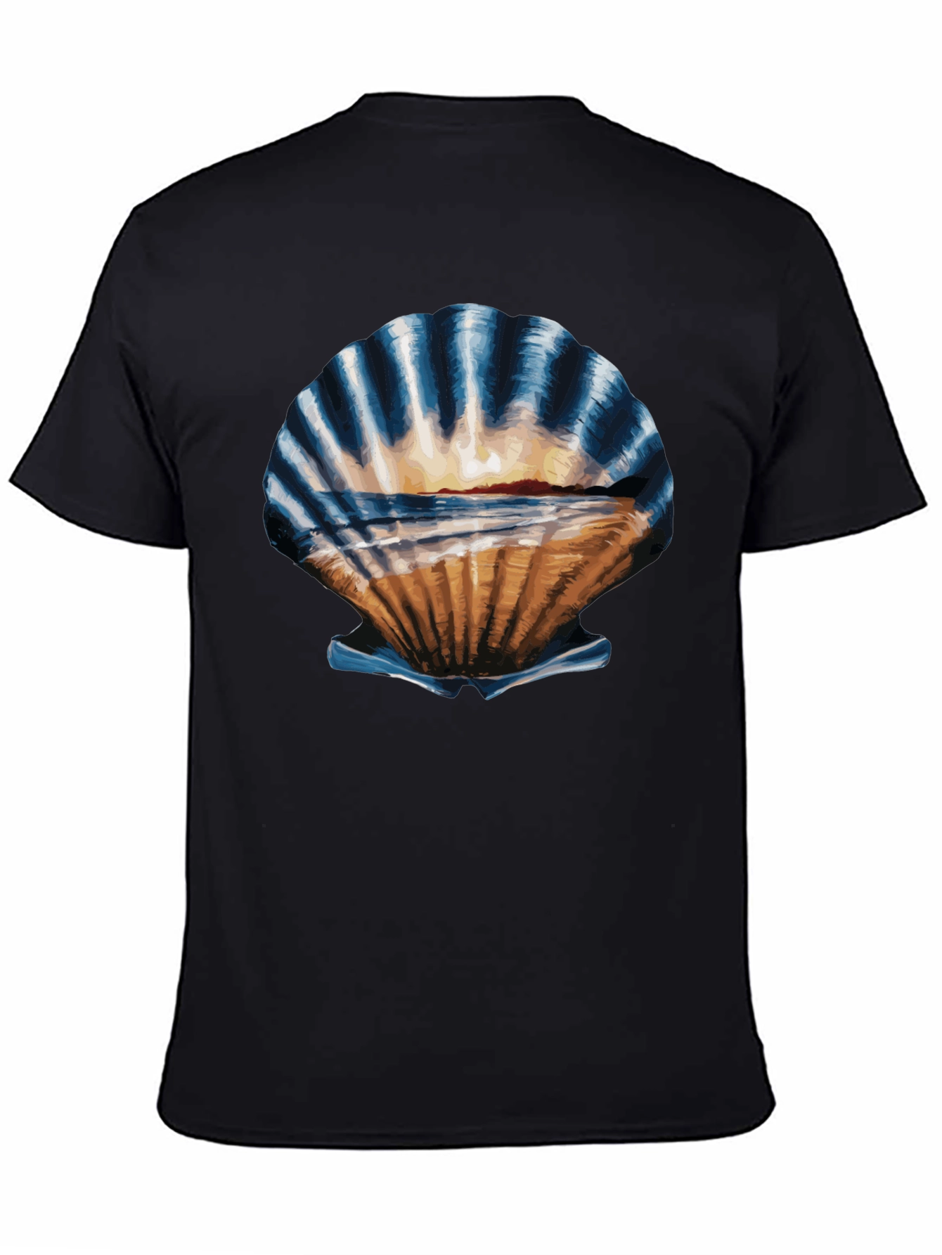 Seashell Beach Scene Graphic Tee