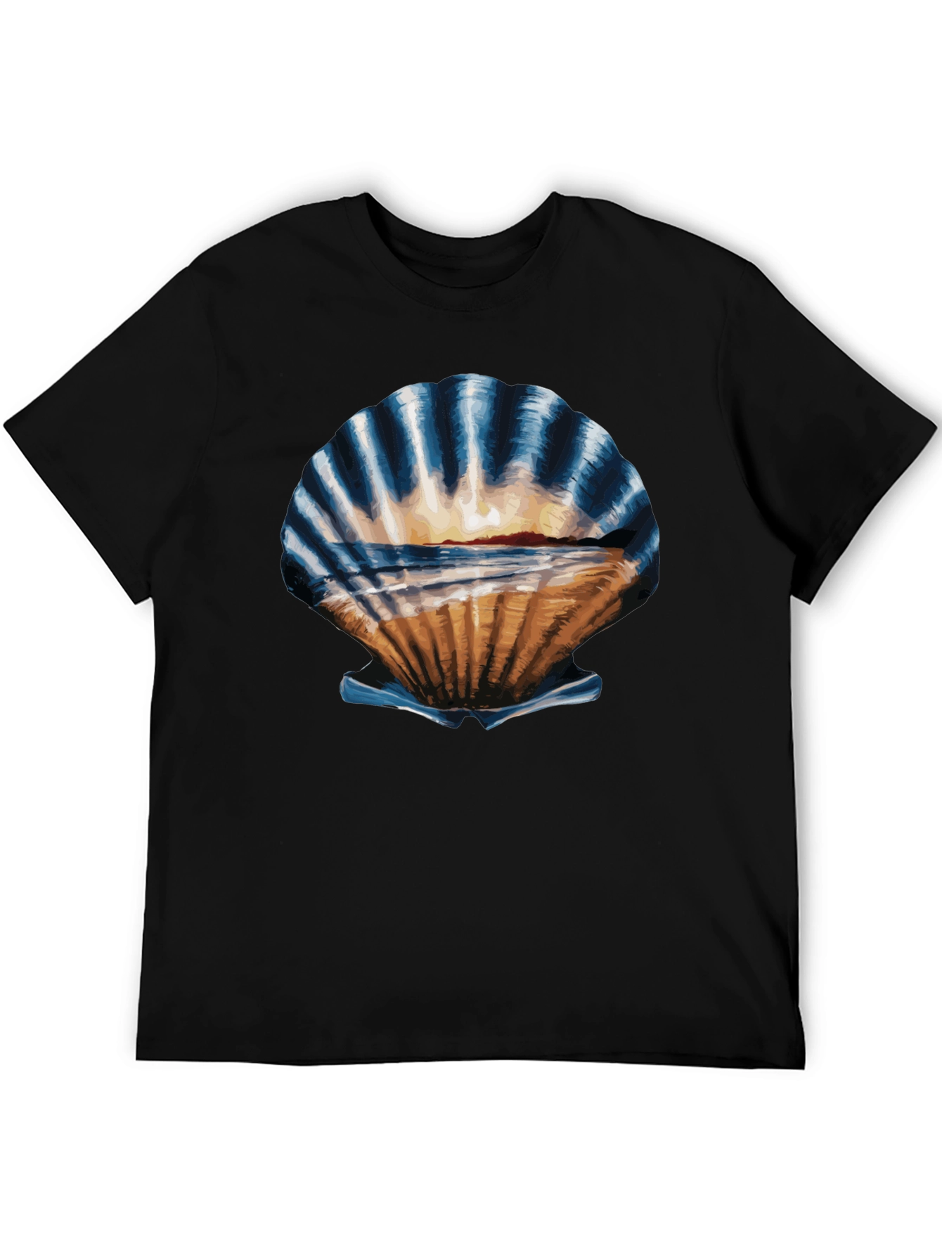 Seashell Beach Scene Graphic Tee