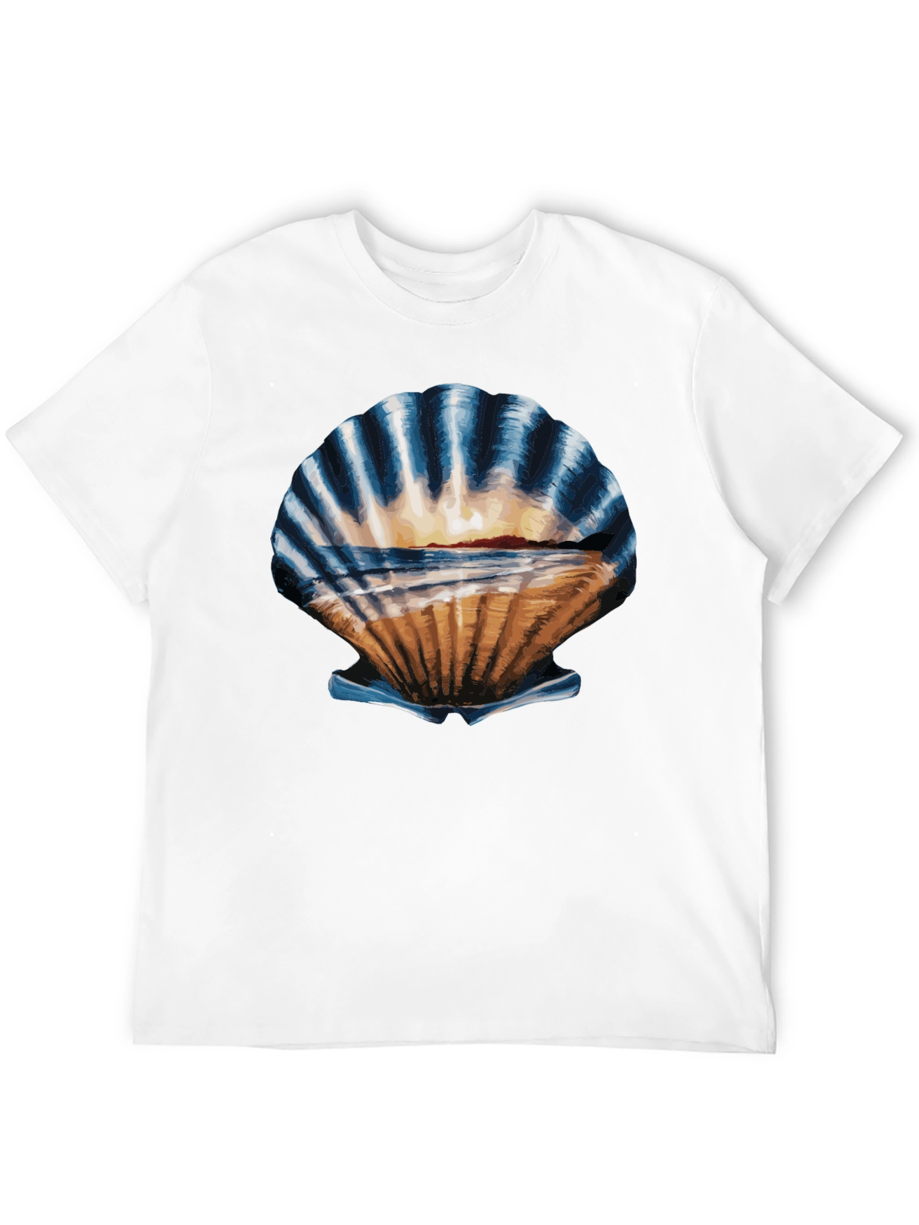 Seashell Beach Scene Graphic Tee
