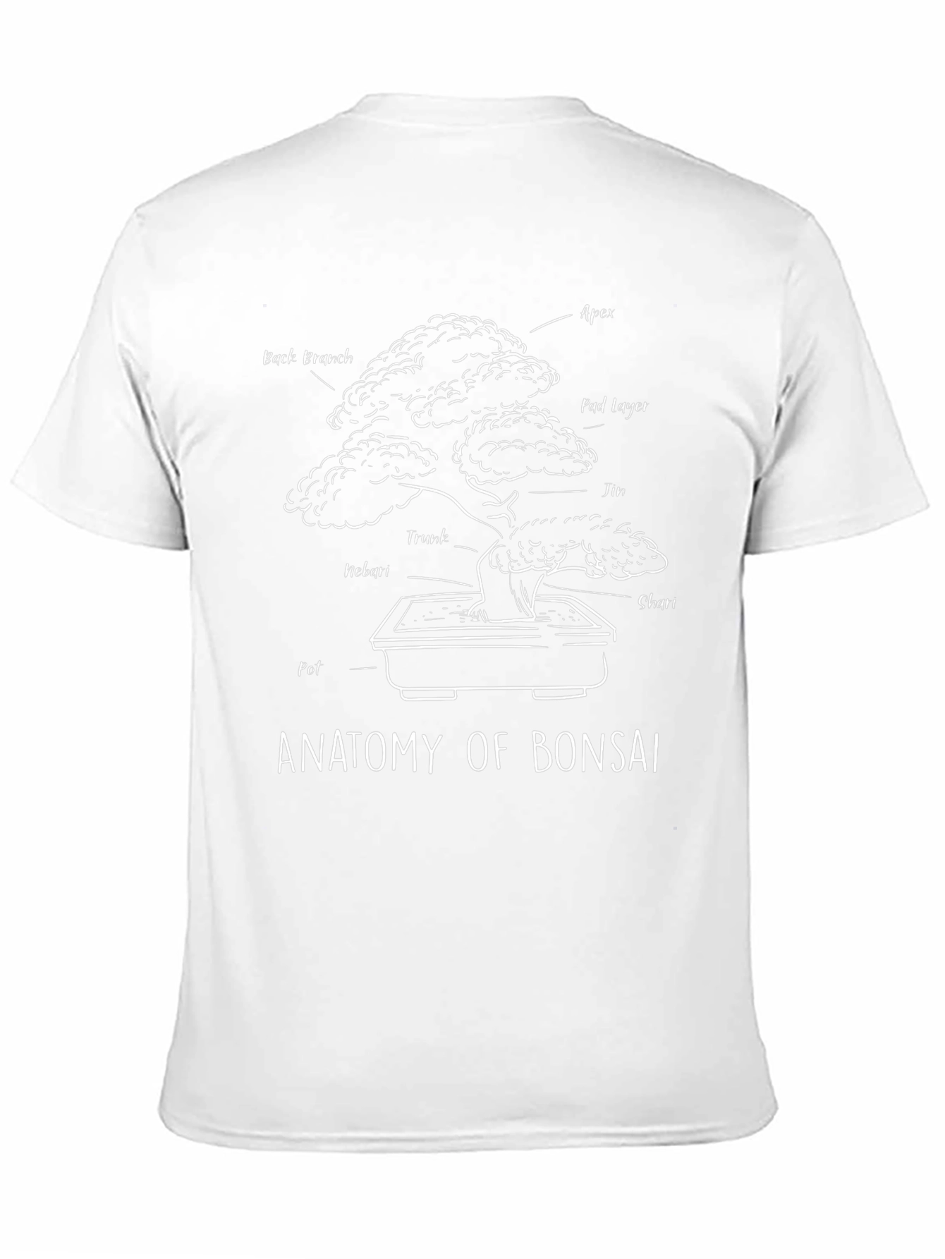 Anatomy of Bonsai T-Shirt - Artistic Tree Design