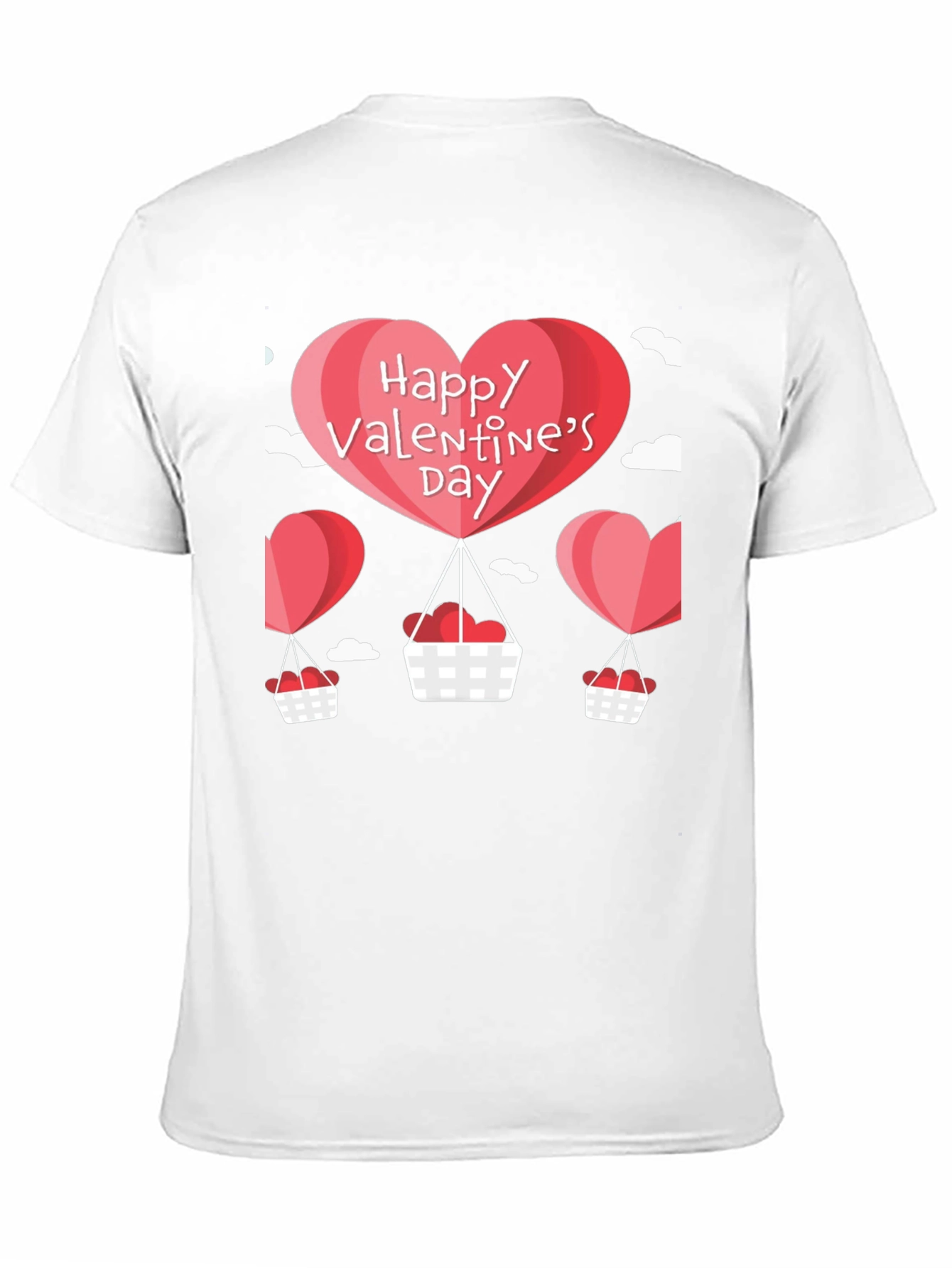 Valentines Day Balloon Graphic Tee - Black