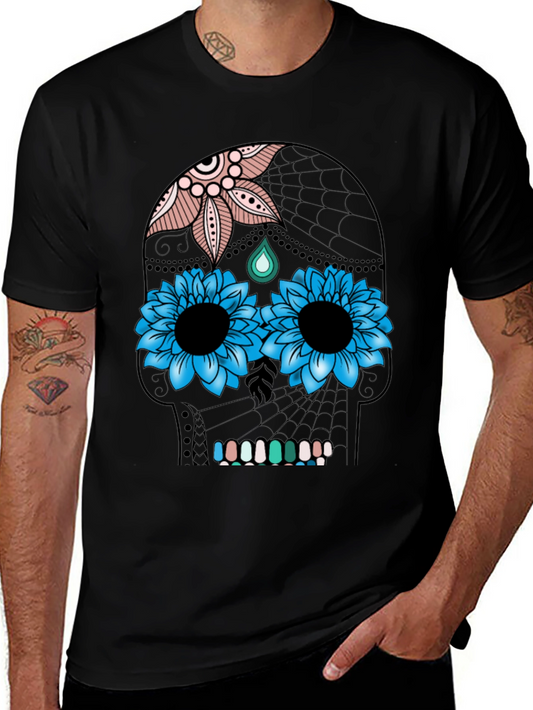 Sugar Skull Floral T-Shirt - Dia de los Muertos