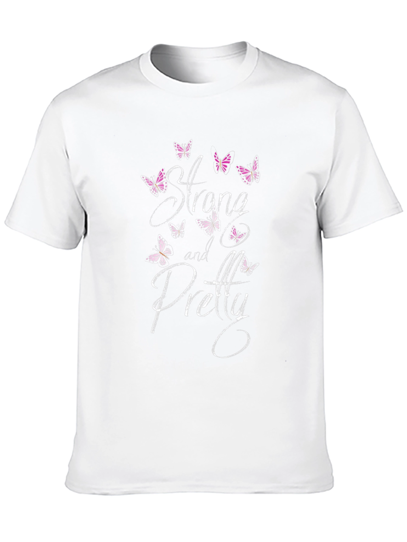 Strong and Pretty Butterfly T-Shirt - Black