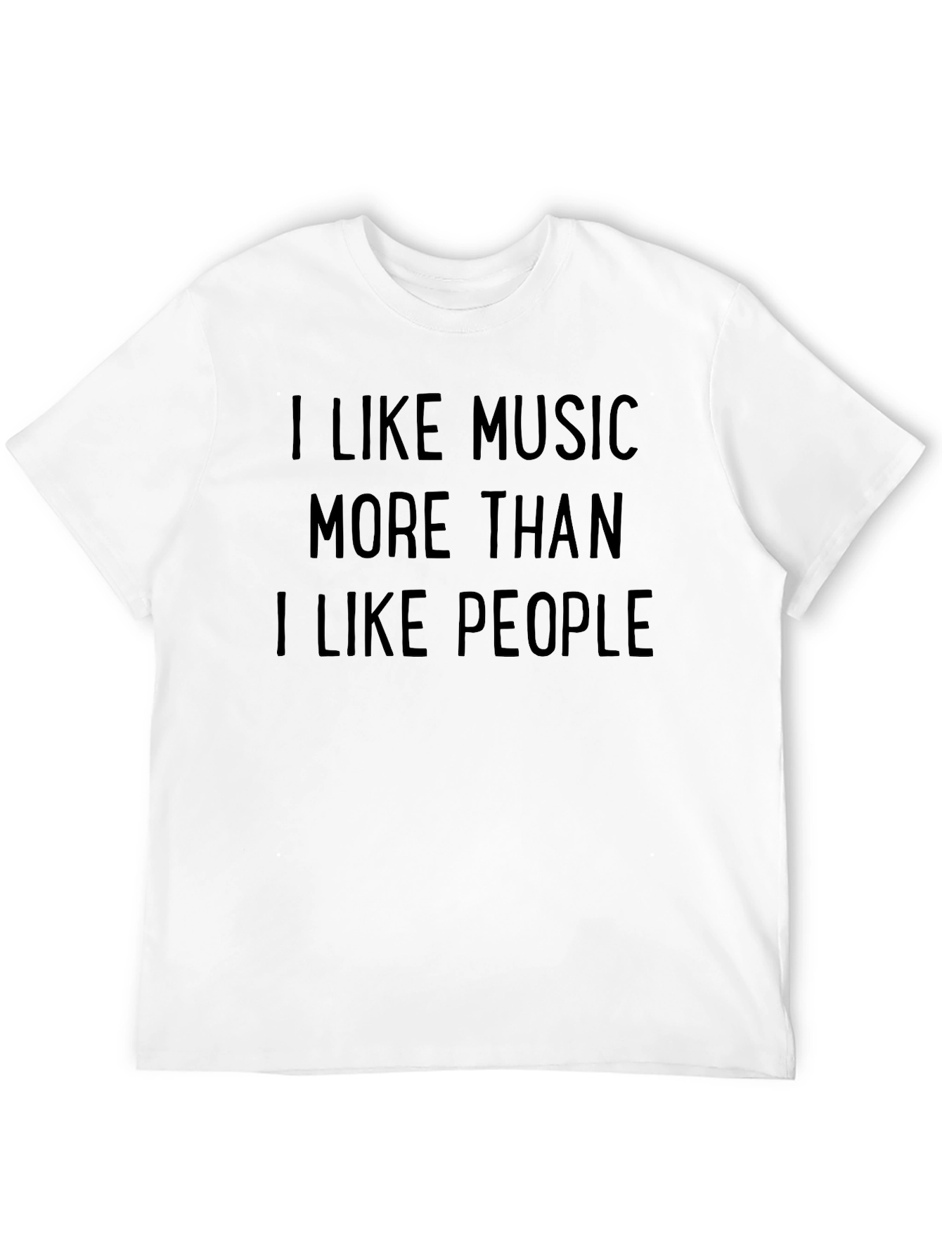 I Like Music Tee - Introvert Humor T-Shirt