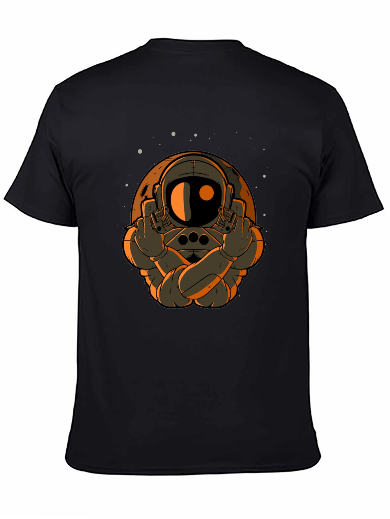 Astronaut Middle Finger Graphic T-Shirt