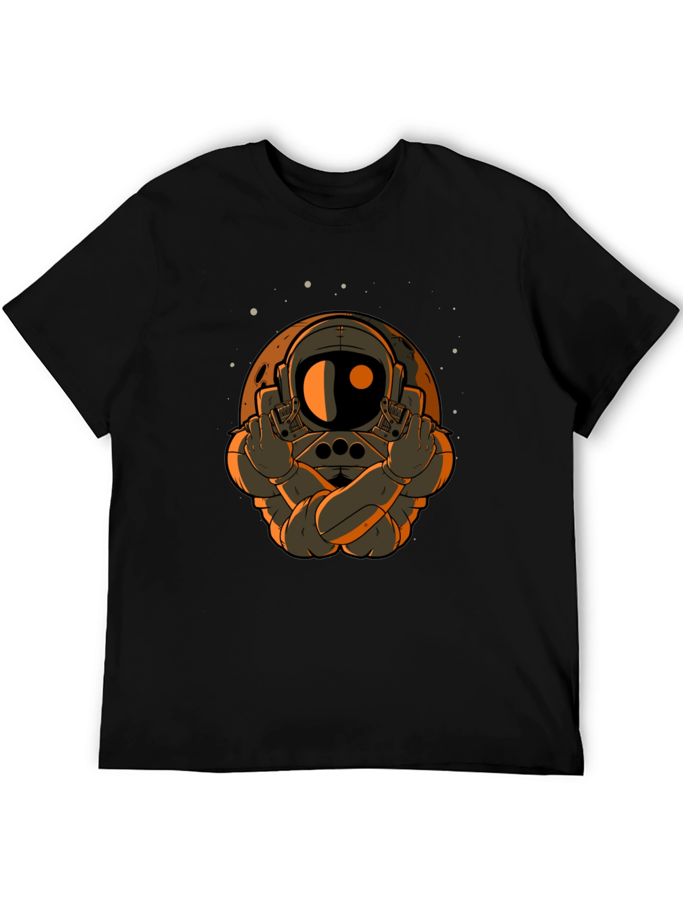 Astronaut Middle Finger Graphic T-Shirt