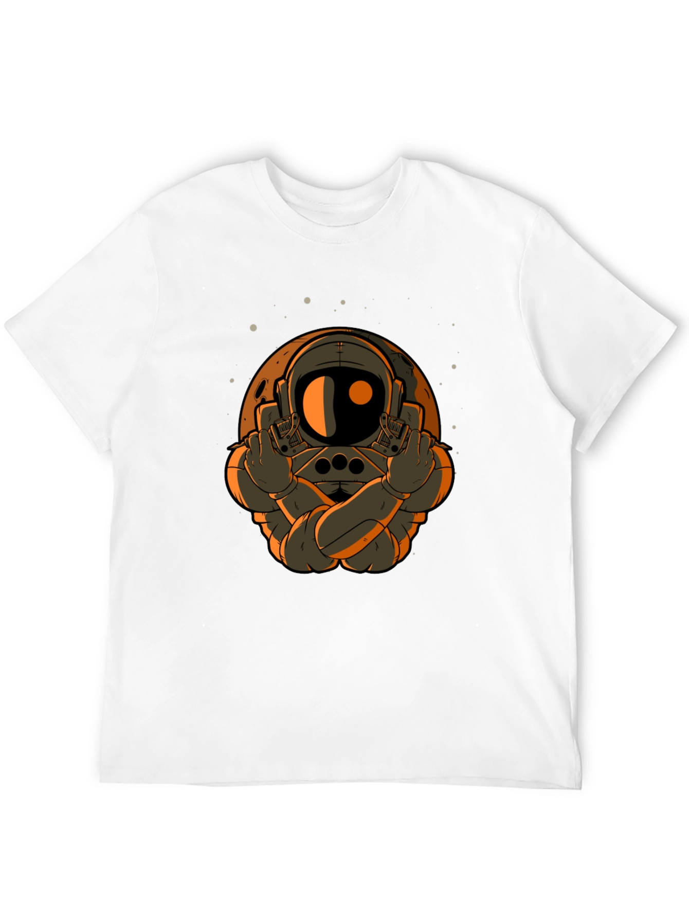 Astronaut Middle Finger Graphic T-Shirt