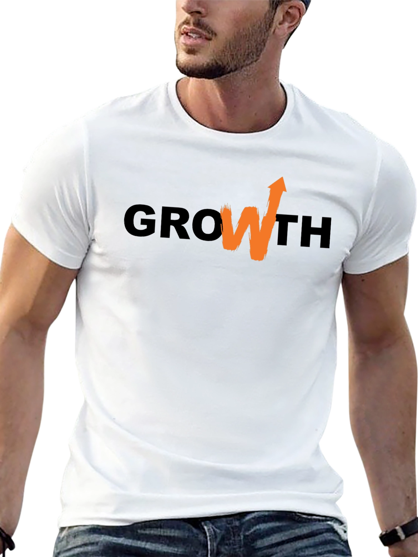 Growth Arrow Graphic T-Shirt - Black