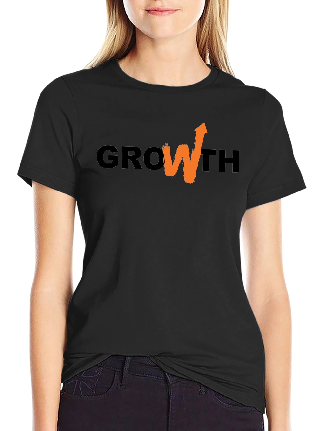 Growth Arrow Graphic T-Shirt - Black