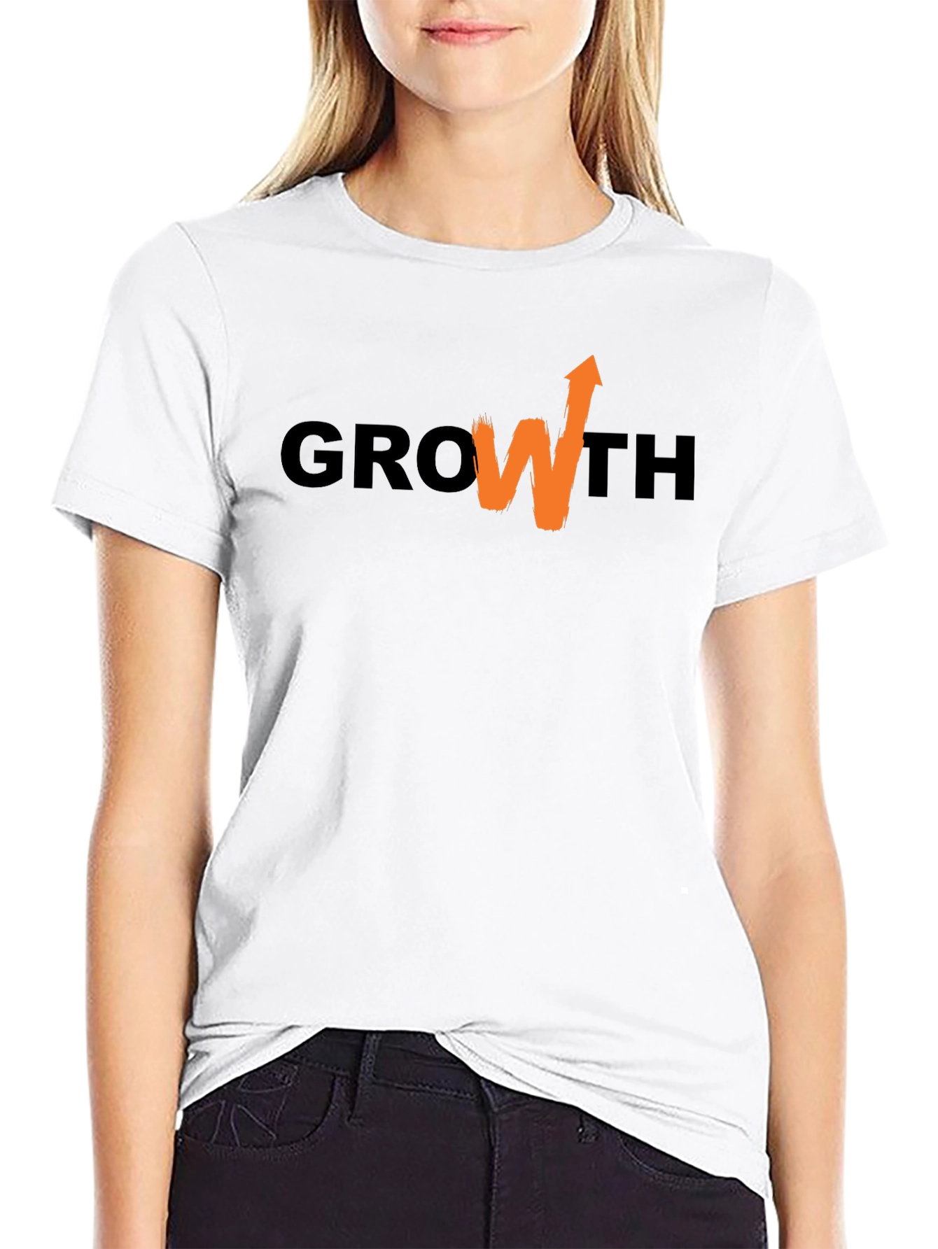 Growth Arrow Graphic T-Shirt - Black