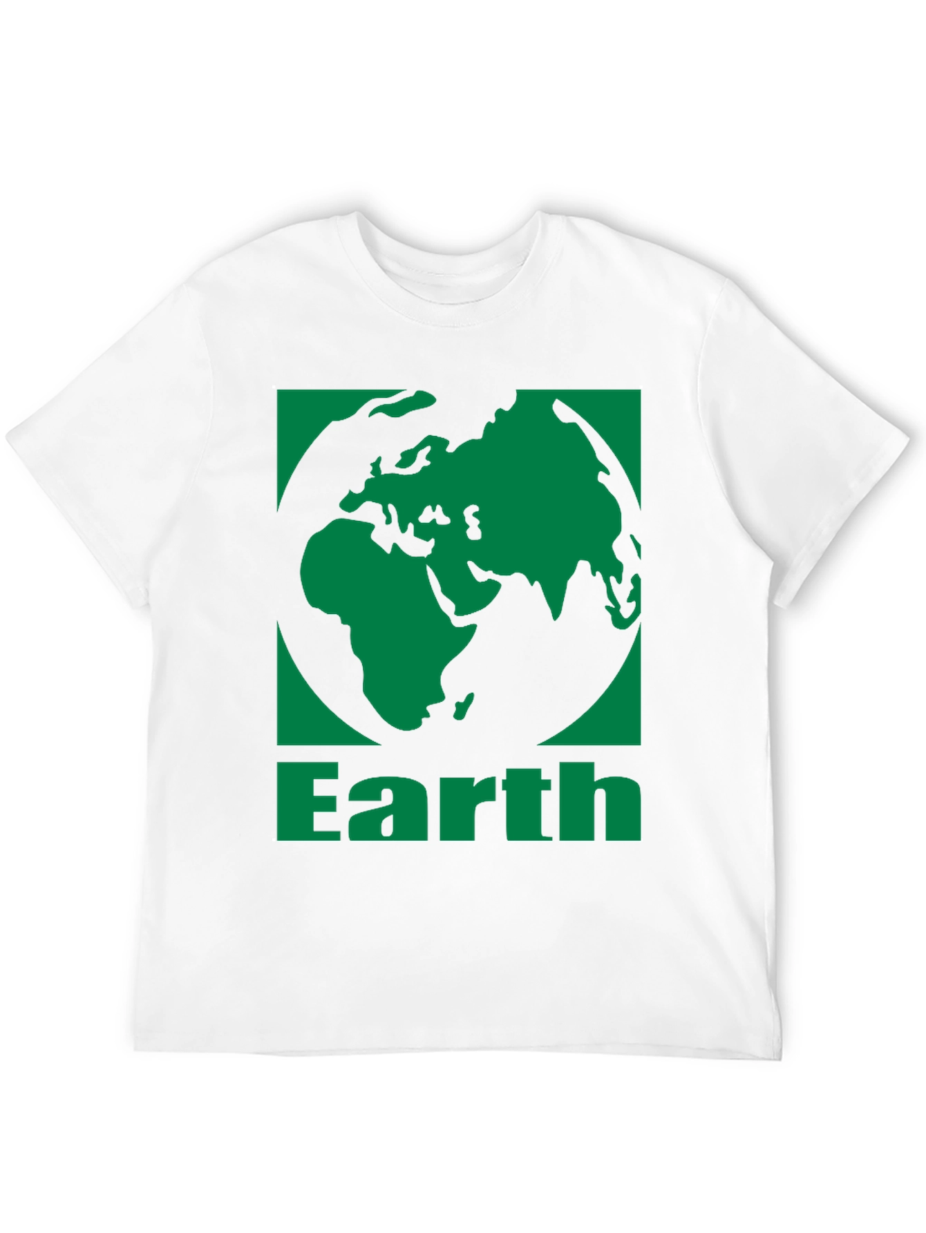 Earth Graphic Tee - Black Cotton Blend T-Shirt